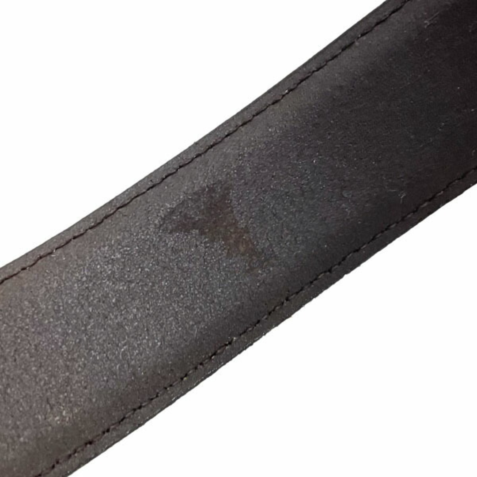 Burberry Belt Nova Check Men's Leather Black Size approx. 105cm BURBERRY Burberrys KK-15795