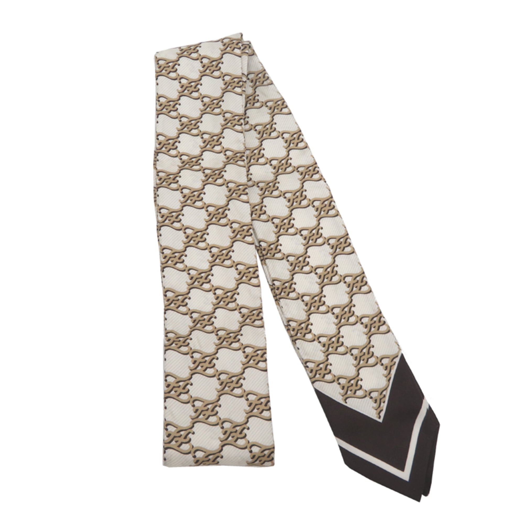 Fendi Women's Silk Scarf (Beige) (No Tag)