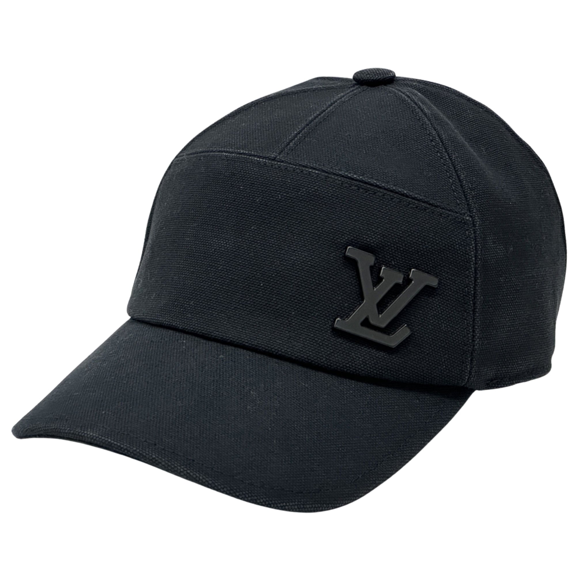 Louis Vuitton Aerogram Cotton Cap, Black, M77125, for Men and Women, Simple Casual