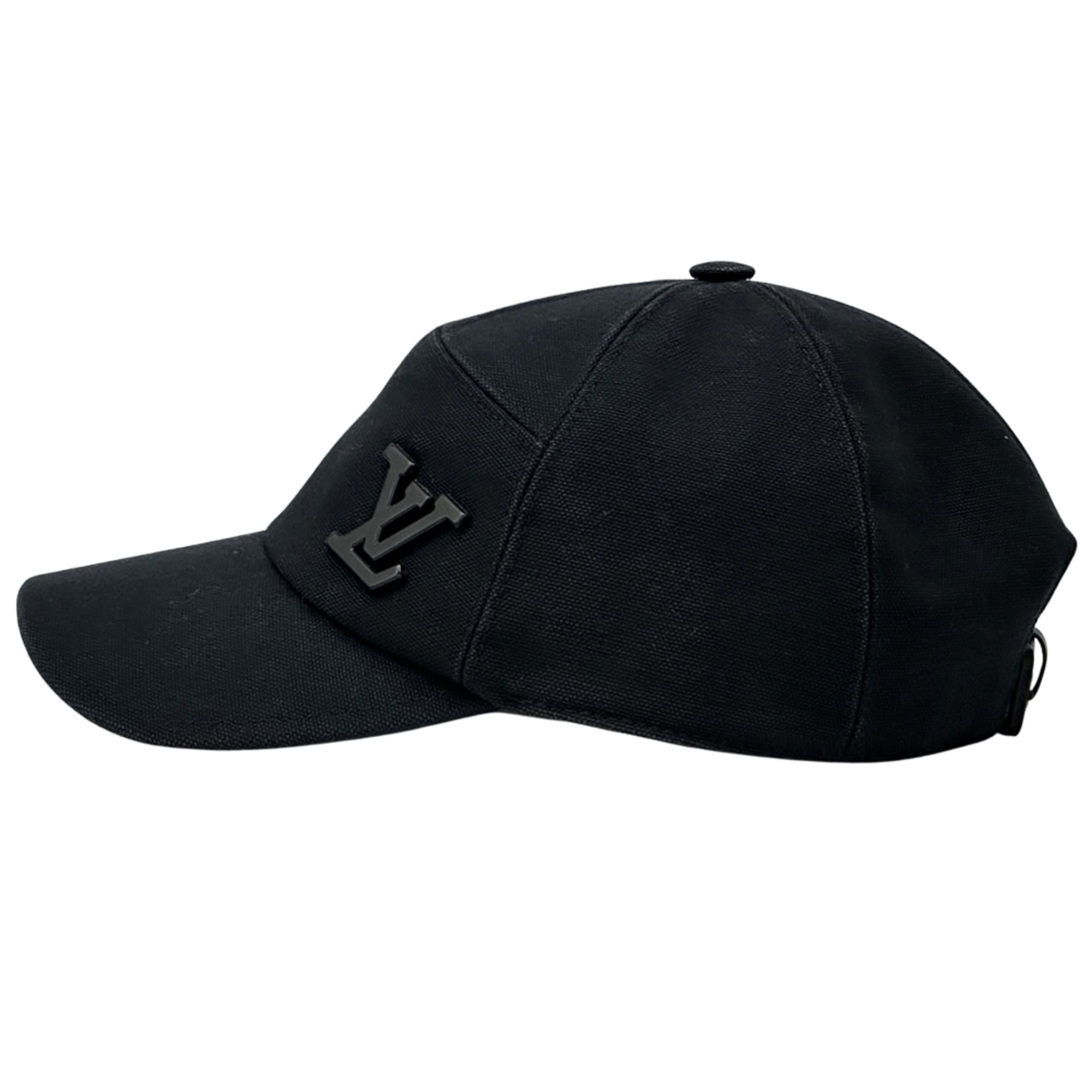 Louis Vuitton Aerogram Cotton Cap, Black, M77125, for Men and Women, Simple Casual