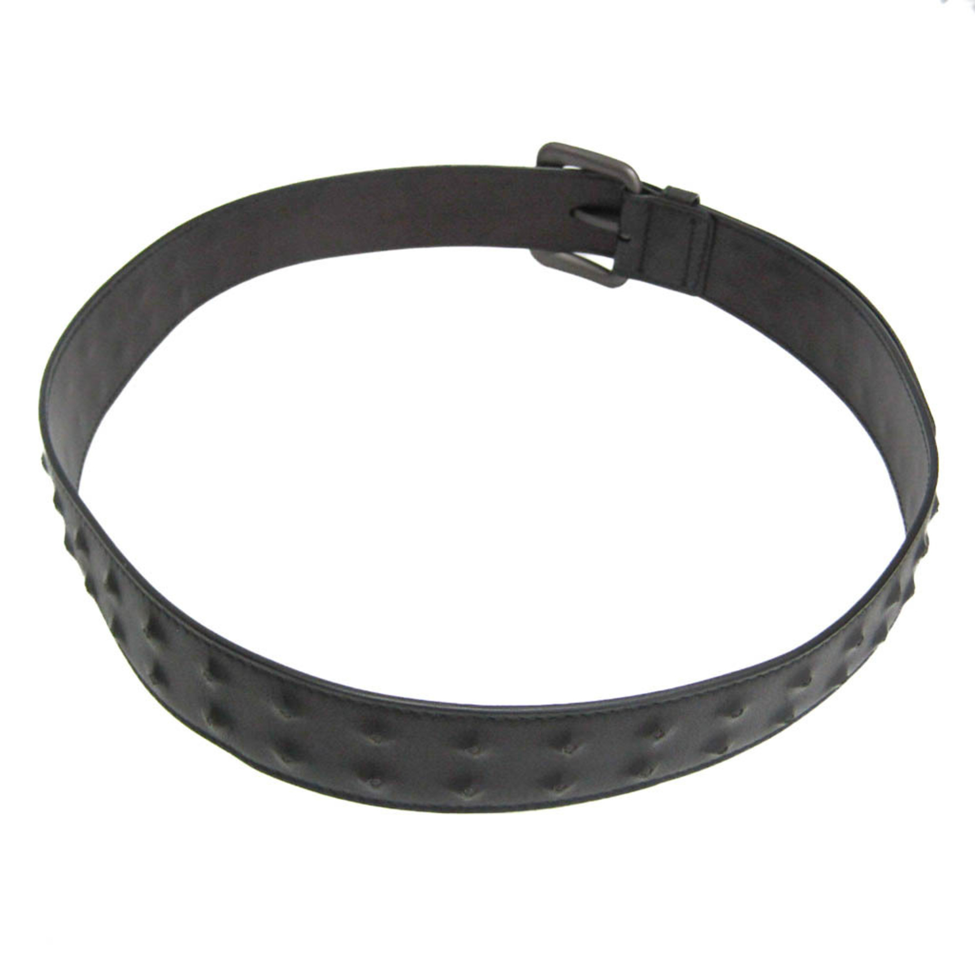 Bottega Veneta Hidden Studs Men,Women Leather Standard Belt Black 90