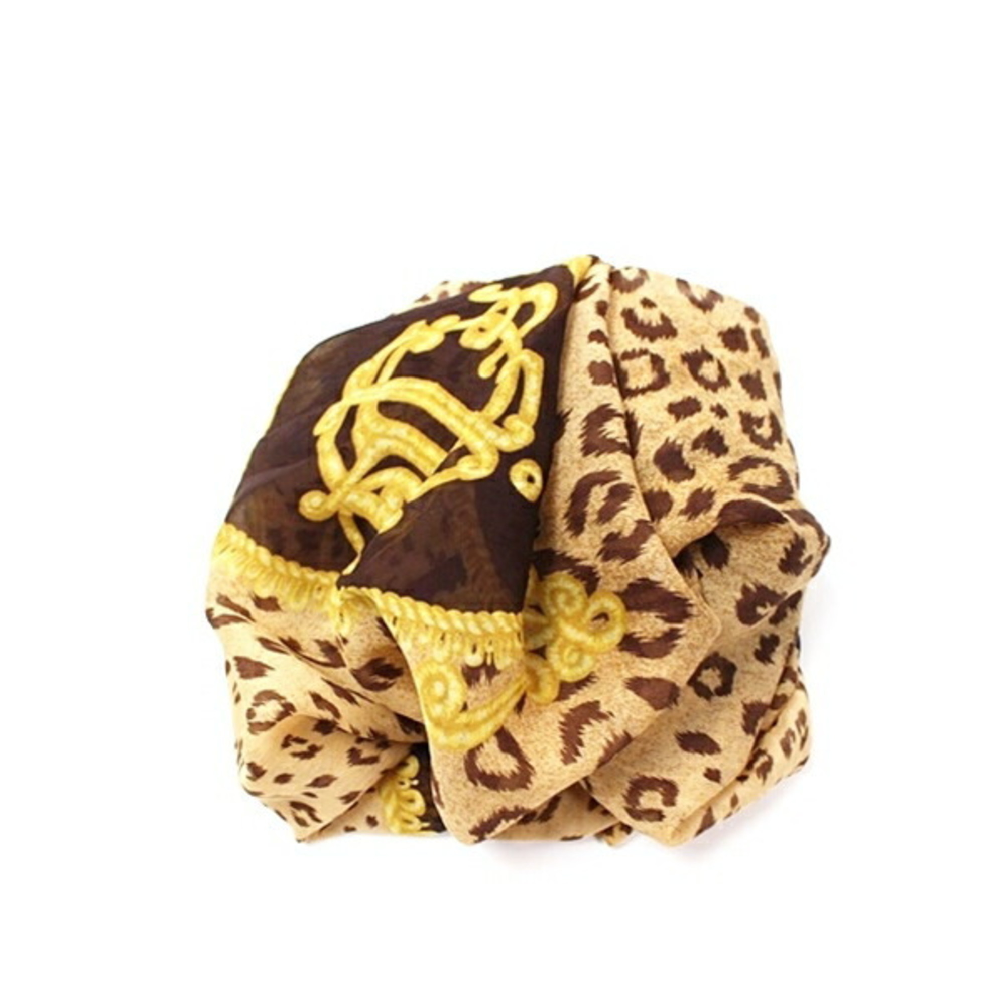 Christian Dior Large Stole/Scarf, Rectangular, Beige/Brown, Leopard Print, Women's