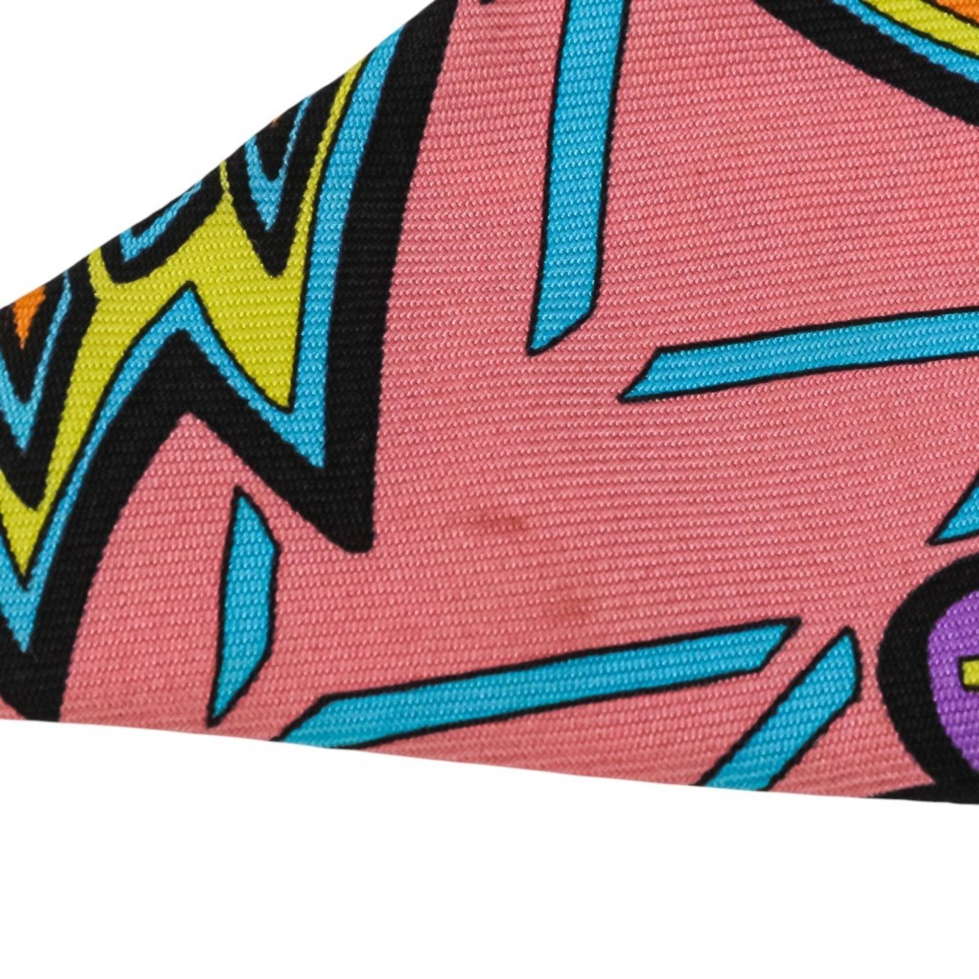 2025SS HERMES Panama Kuna Legend Twilly Silk Scarf Multicolor Women's