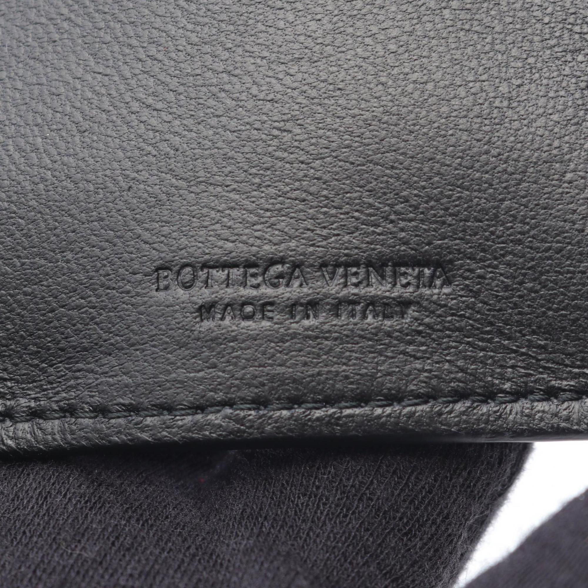 Bottega Veneta Intrecciato Key Case, Leather, Men's, Black