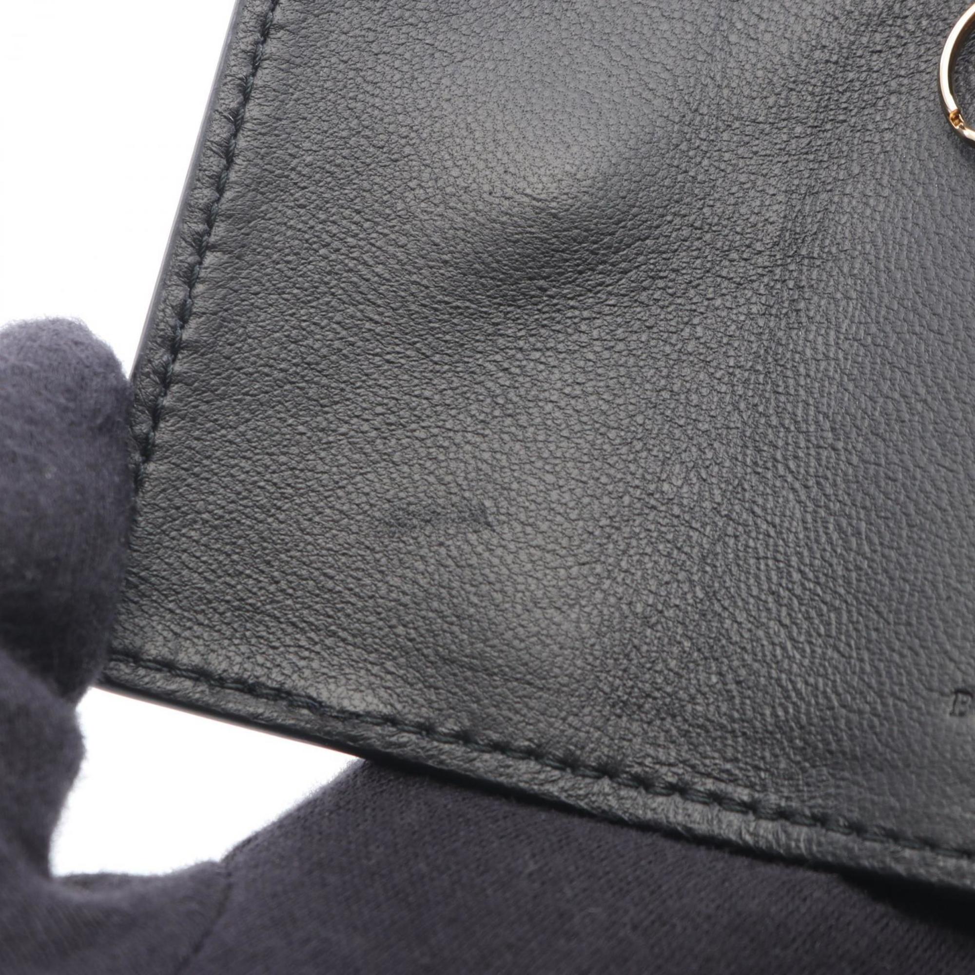 Bottega Veneta Intrecciato Key Case, Leather, Men's, Black