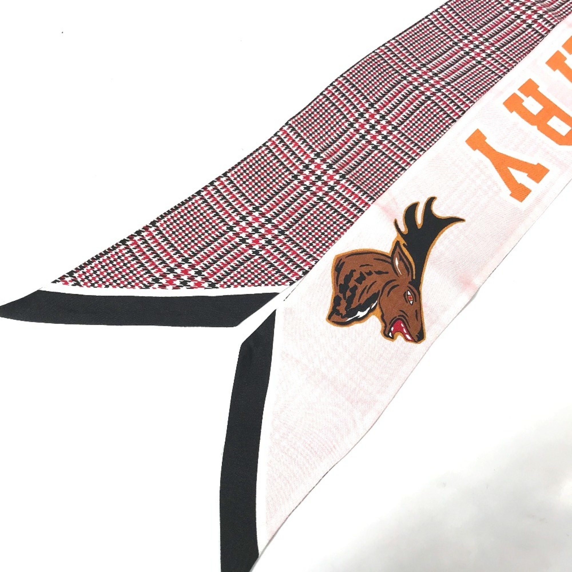 BURBERRY 8037524 Logo Bandeau Scarf, Silk, Women's, Pink