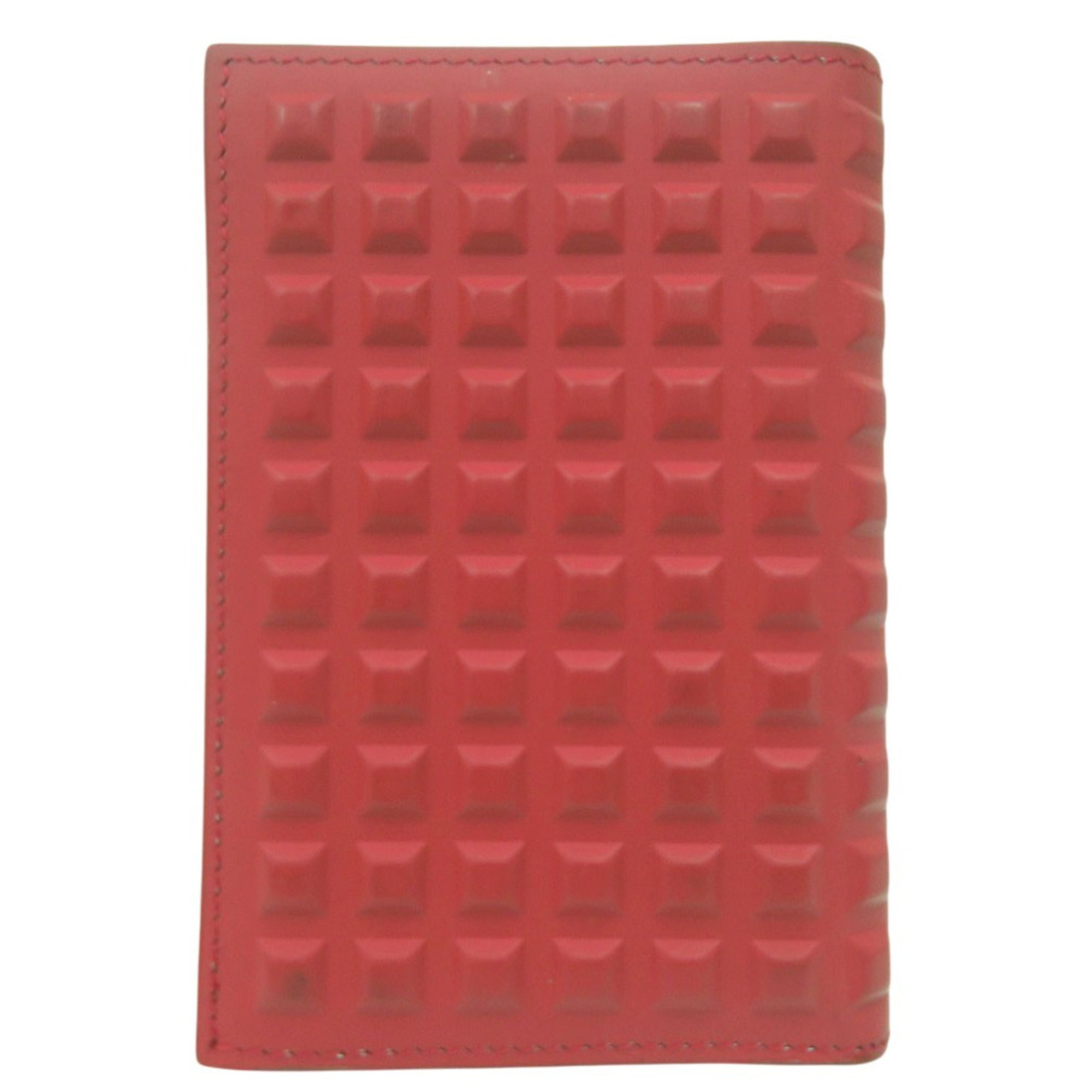 Balenciaga Grid Leather Card Case 214715 Red 2090