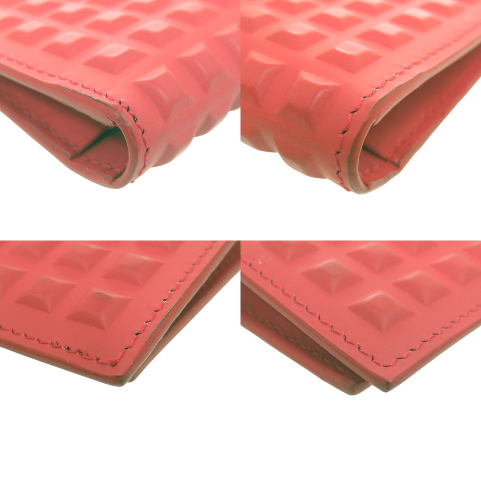 Balenciaga Grid Leather Card Case 214715 Red 2090