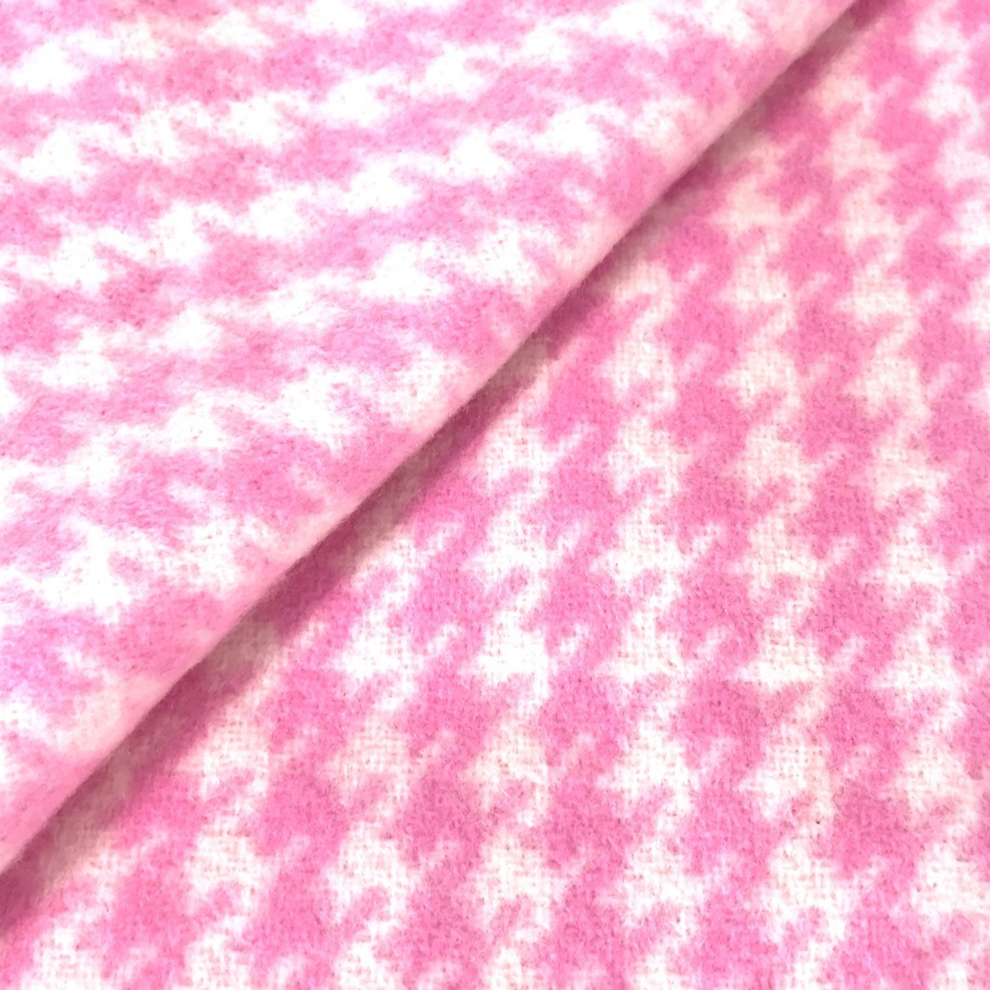 BALENCIAGA Check Logo Fringe Scarf Wool/Cashmere Women's Pink