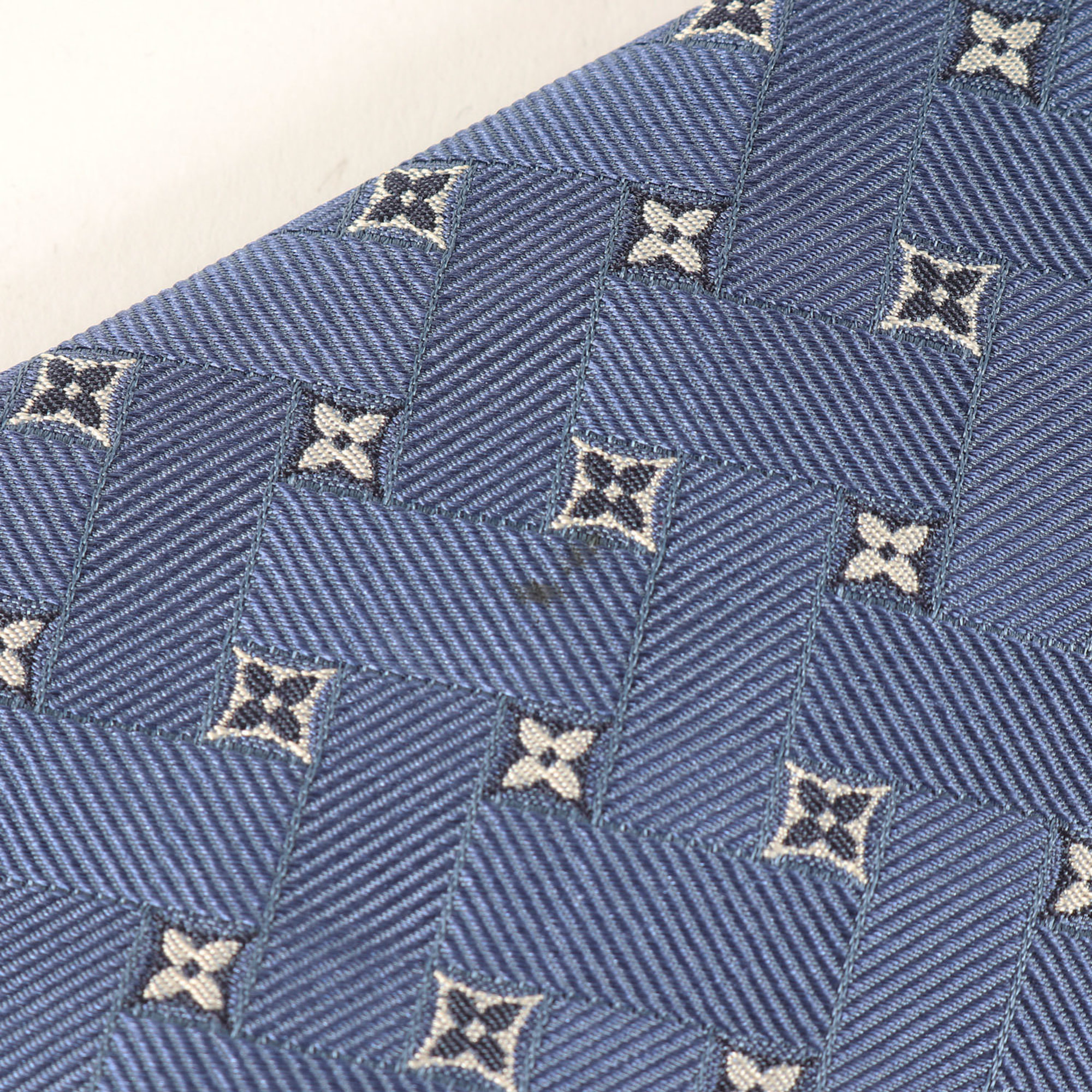 LOUIS VUITTON Monogram Silk Cravate Blue Men's Tie K4616