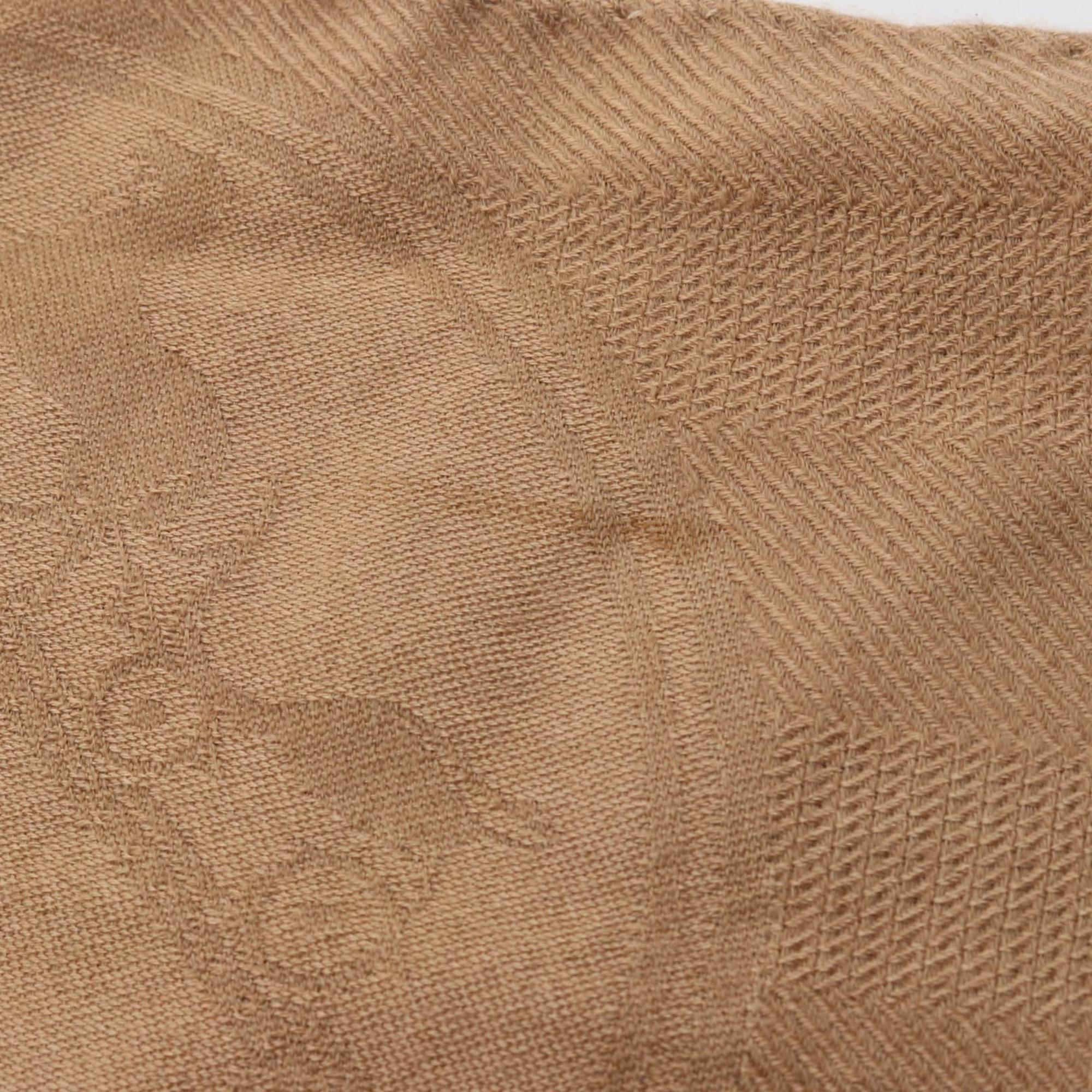 Hermes Hermès New Libris Scarf/Scarf, Silk, Cashmere, Women's, Beige