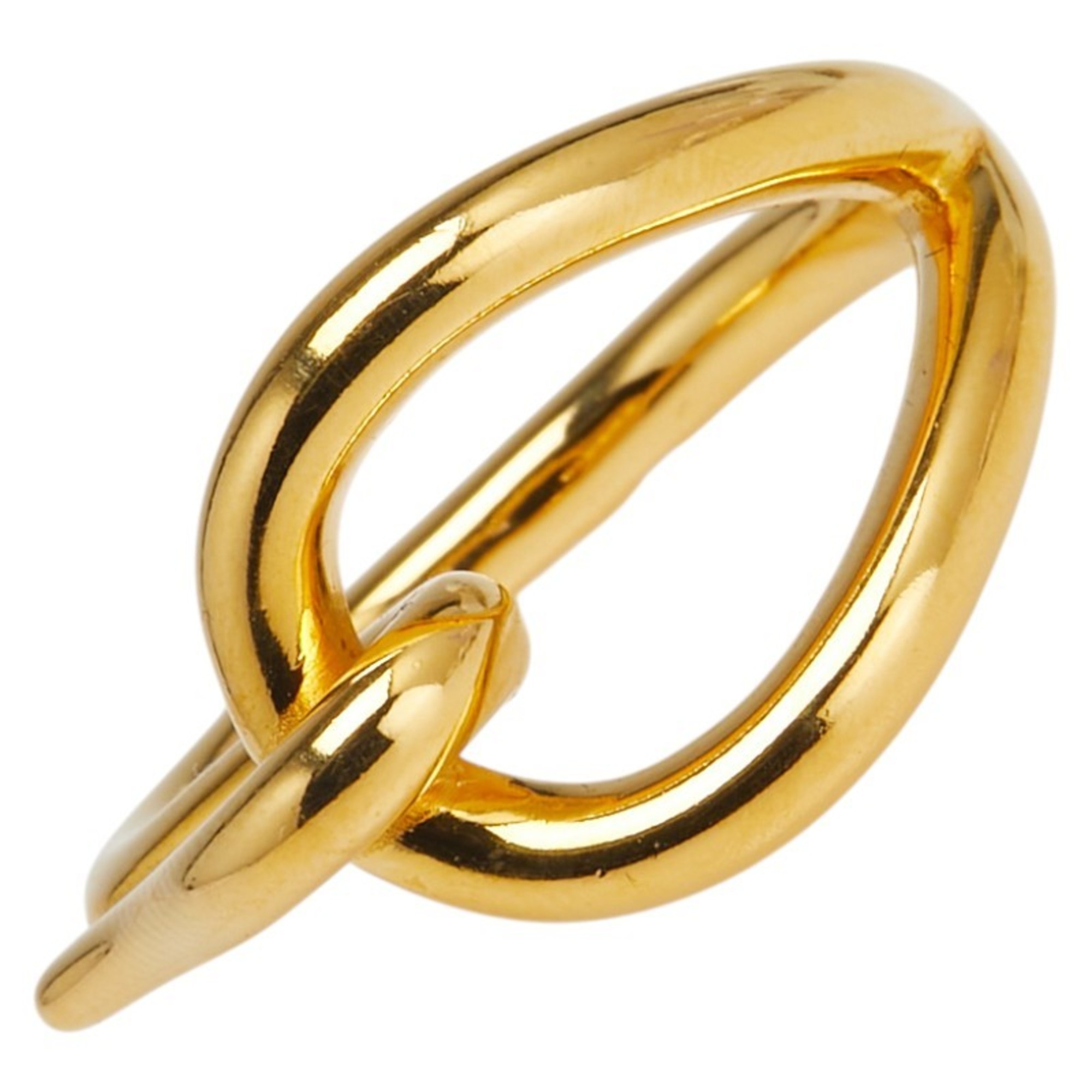 Hermes Jumbo Scarf Ring, Gold Plated, Women's, HERMES