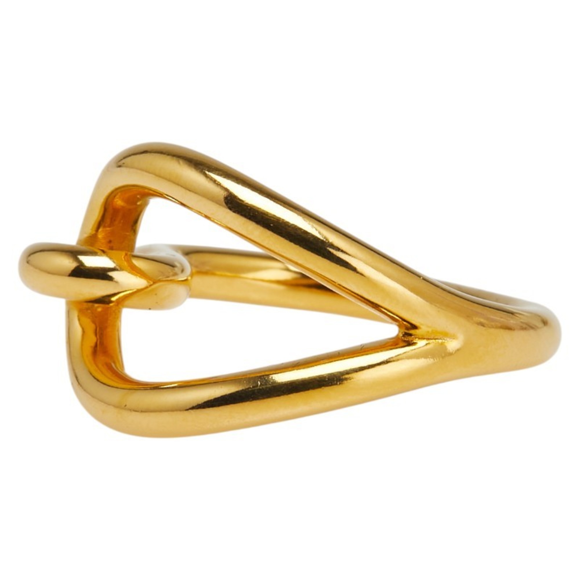 Hermes Jumbo Scarf Ring, Gold Plated, Women's, HERMES