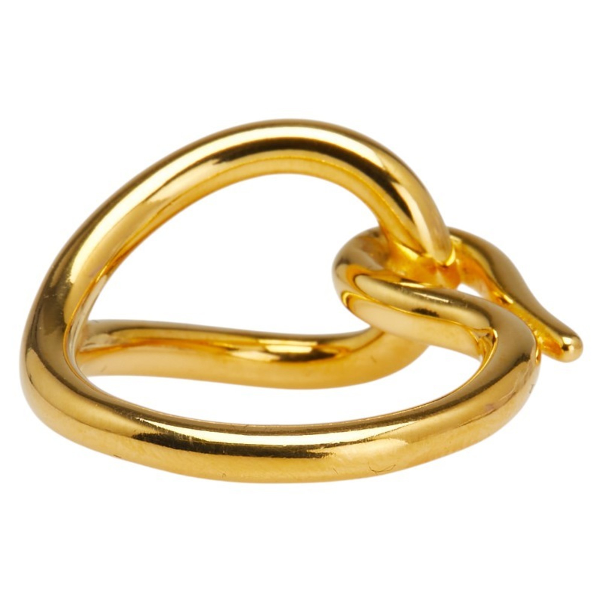 Hermes Jumbo Scarf Ring, Gold Plated, Women's, HERMES