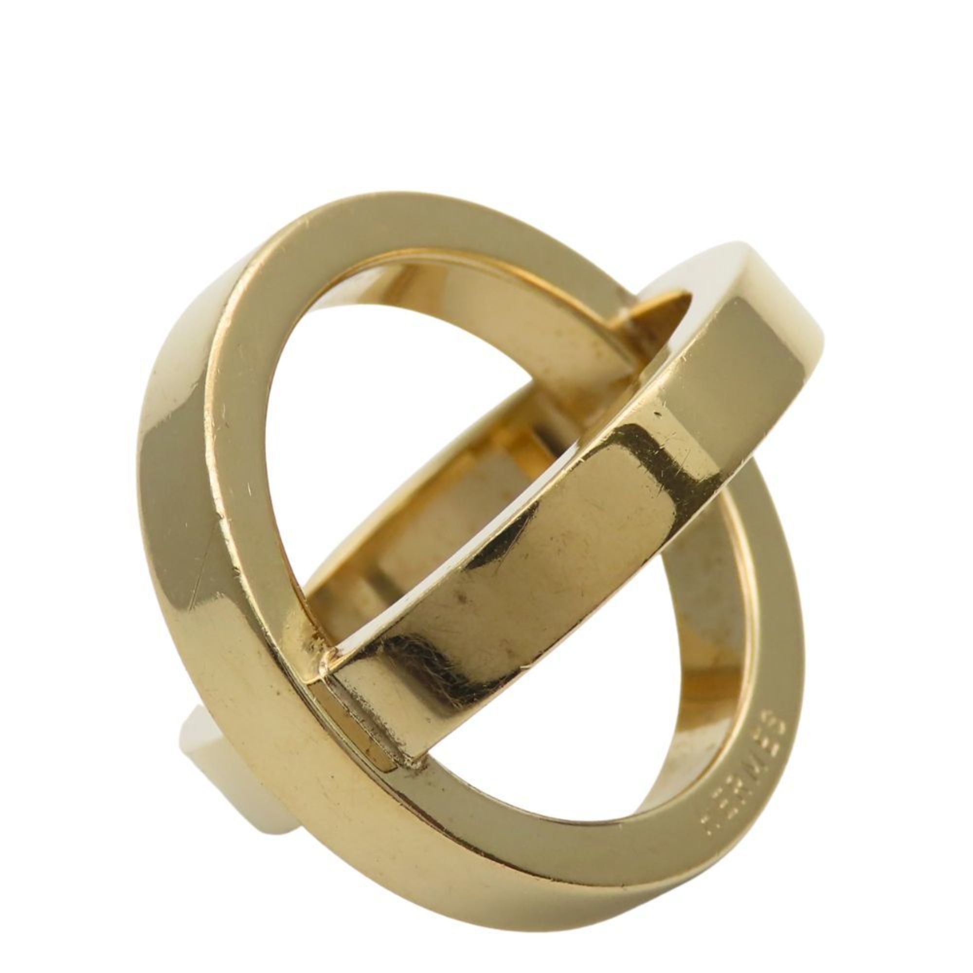 Hermes scarf ring, Cosmos FANTAISIE, gold-plated metal, GP, for women.