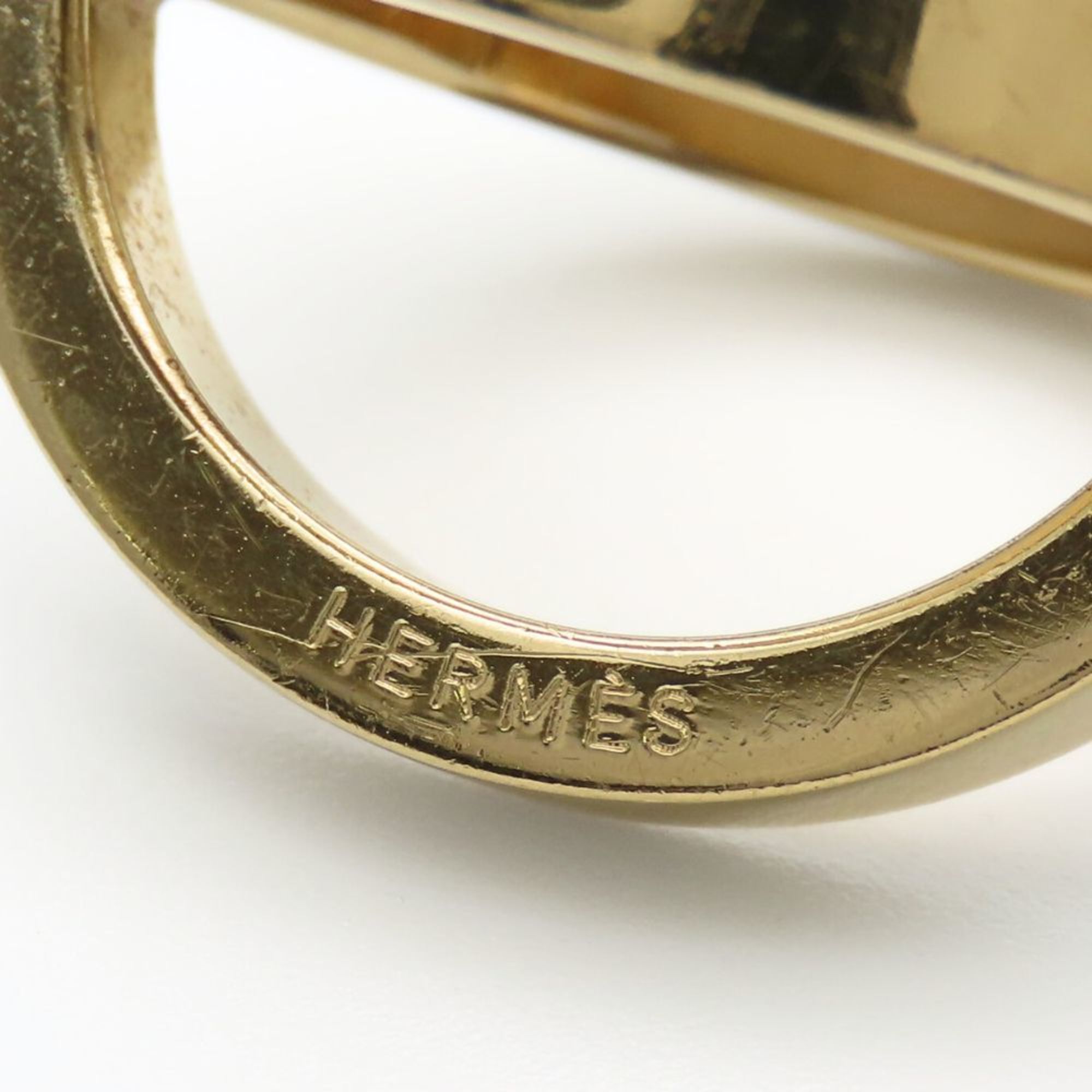 Hermes scarf ring, Cosmos FANTAISIE, gold-plated metal, GP, for women.