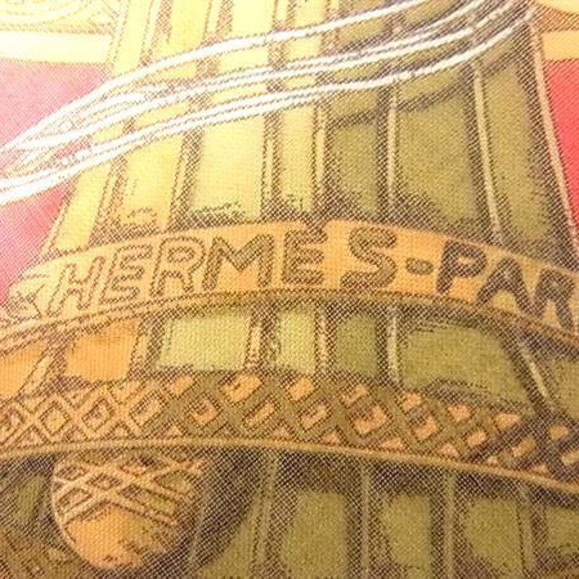 HERMES Amours Carré 40 Scarf - Red Multicolor, 100% Silk, Women's Petit Chiffon