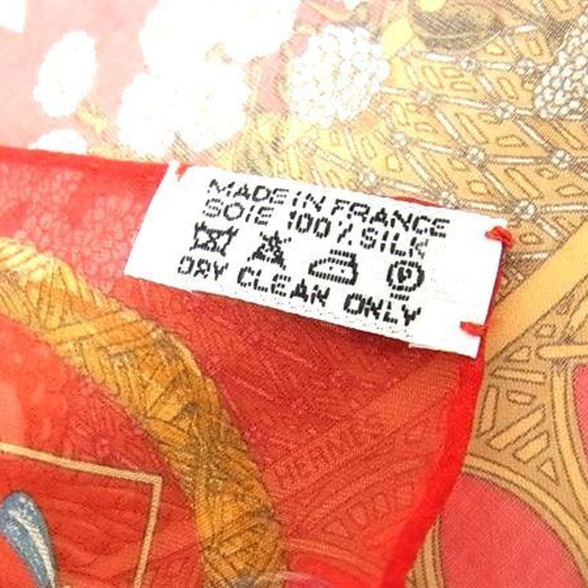 HERMES Amours Carré 40 Scarf - Red Multicolor, 100% Silk, Women's Petit Chiffon