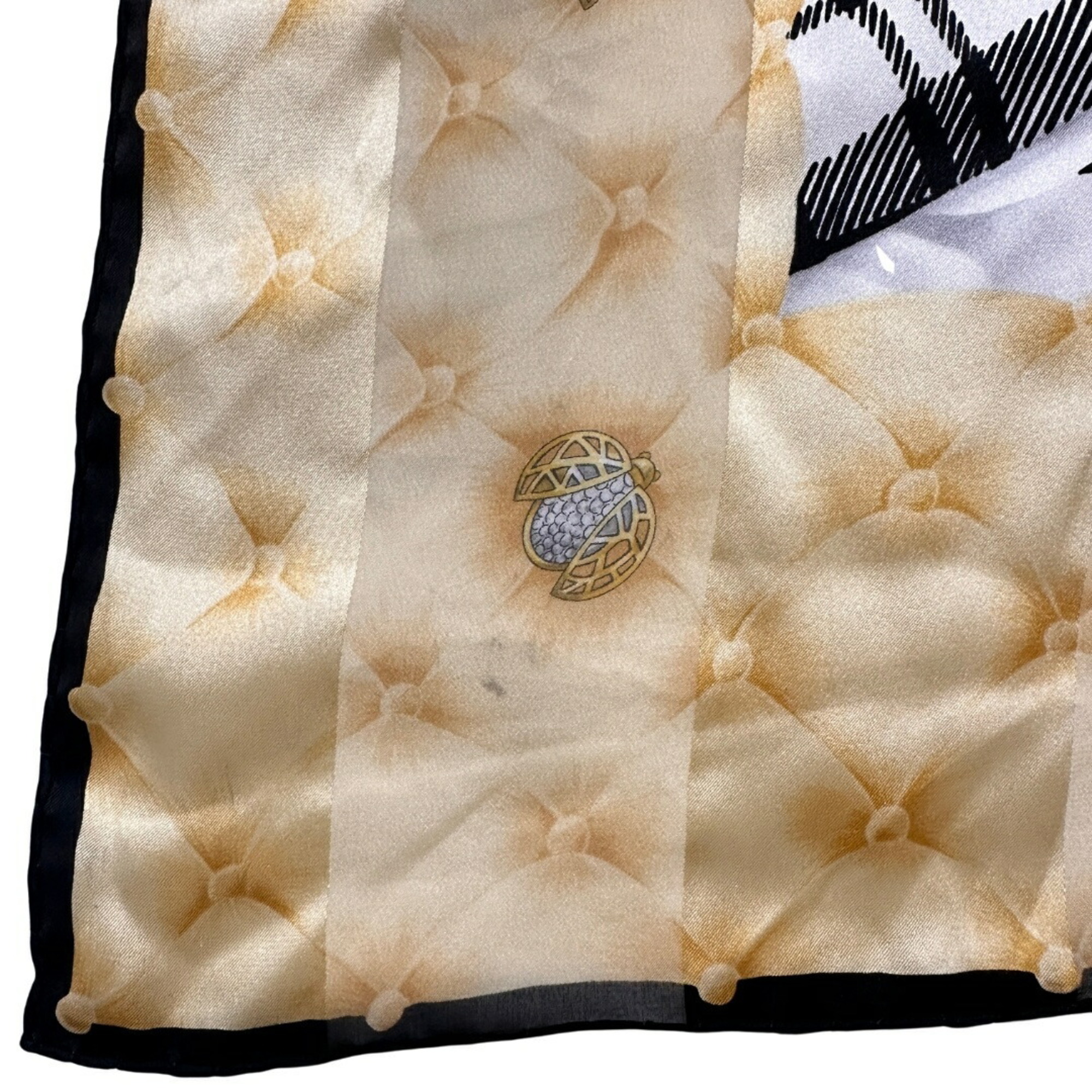Christian Dior Scarf Muffler Black Yellow White Silk Women's Hachi Mikunigaoka Store IT9OEMIIUYN8 RM2249R