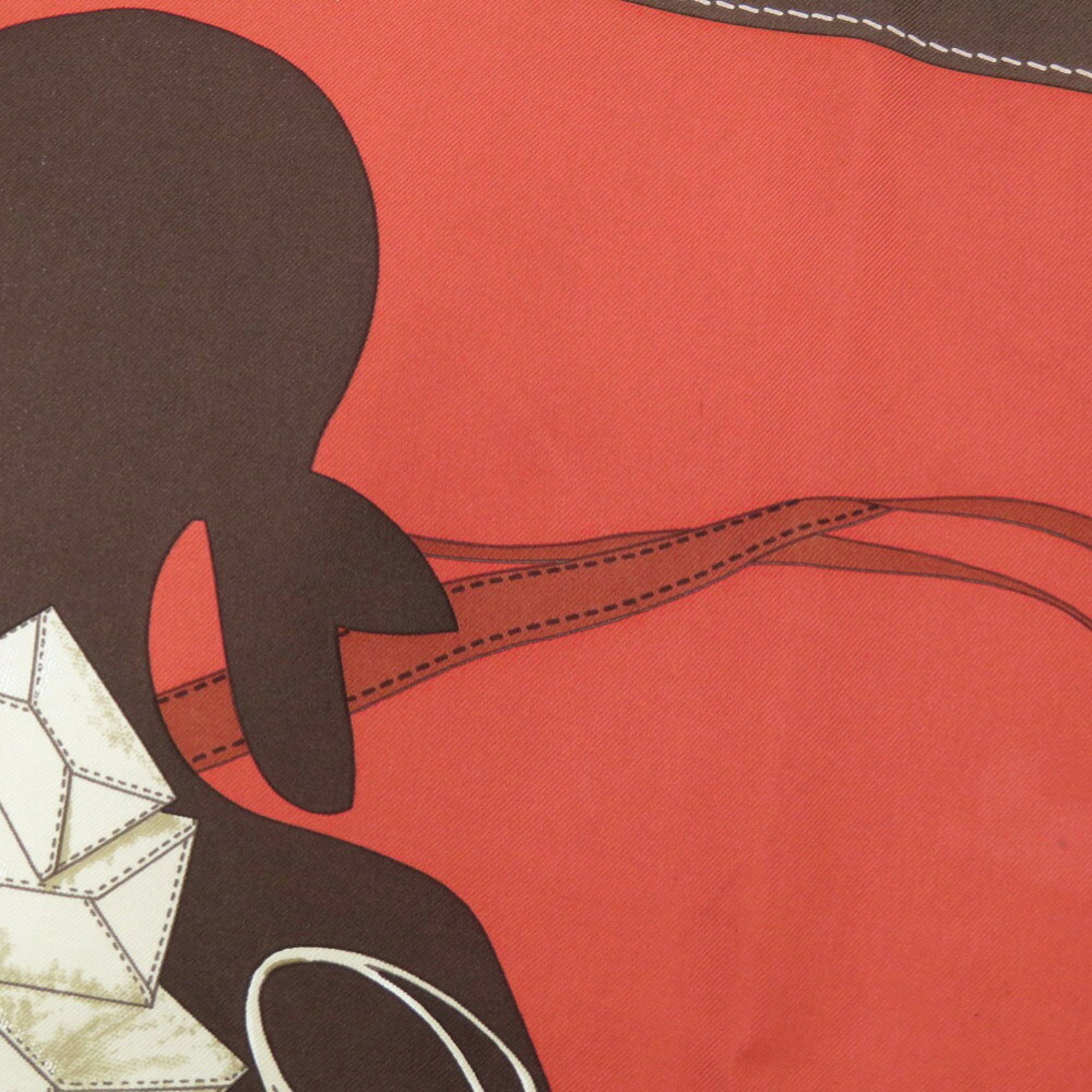 Hermès Carré 90 Monsieur et Madame Silk Multicolor Scarf Muffler 0074HERMES