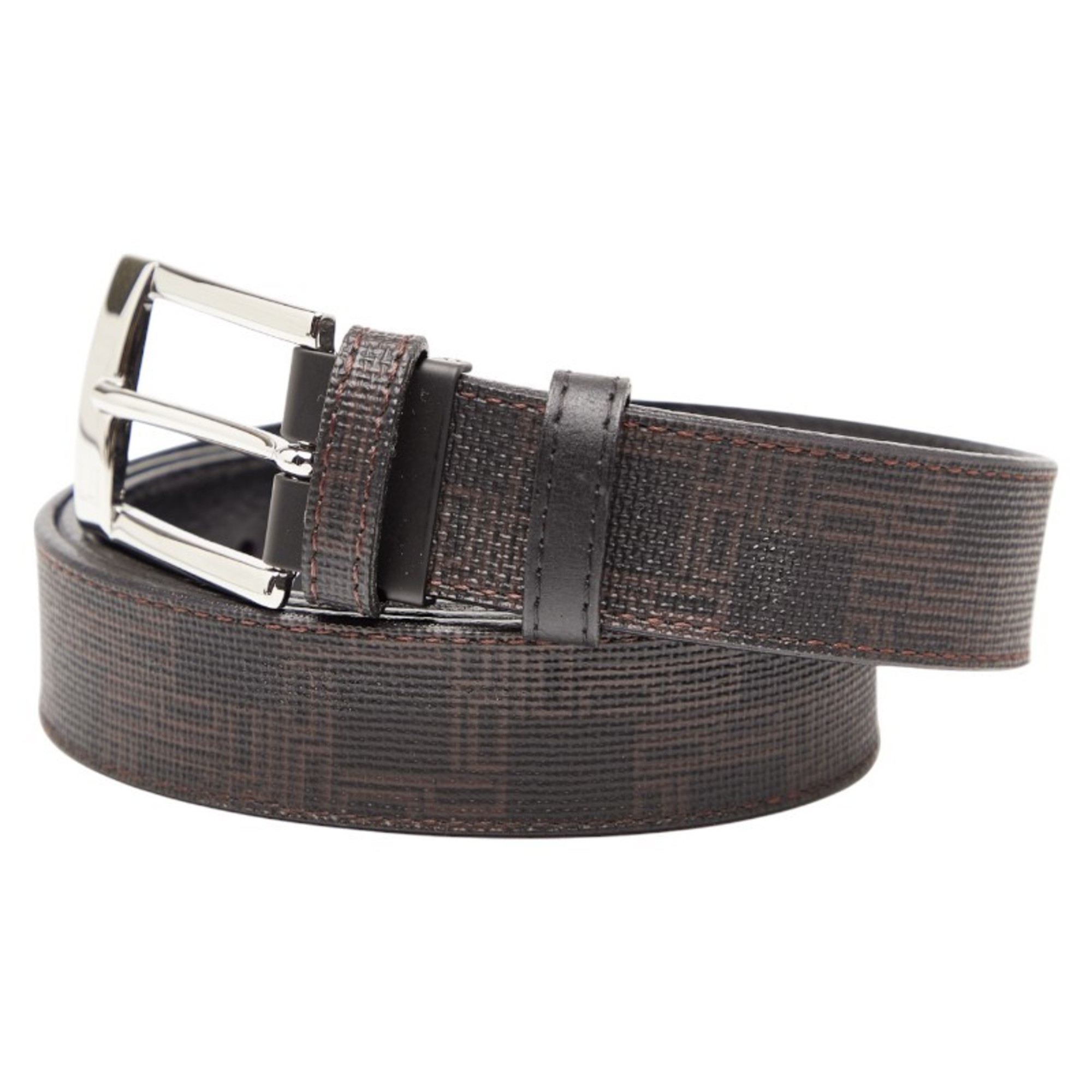 Dunhill Belt Size: 107 42 Black Brown Men's