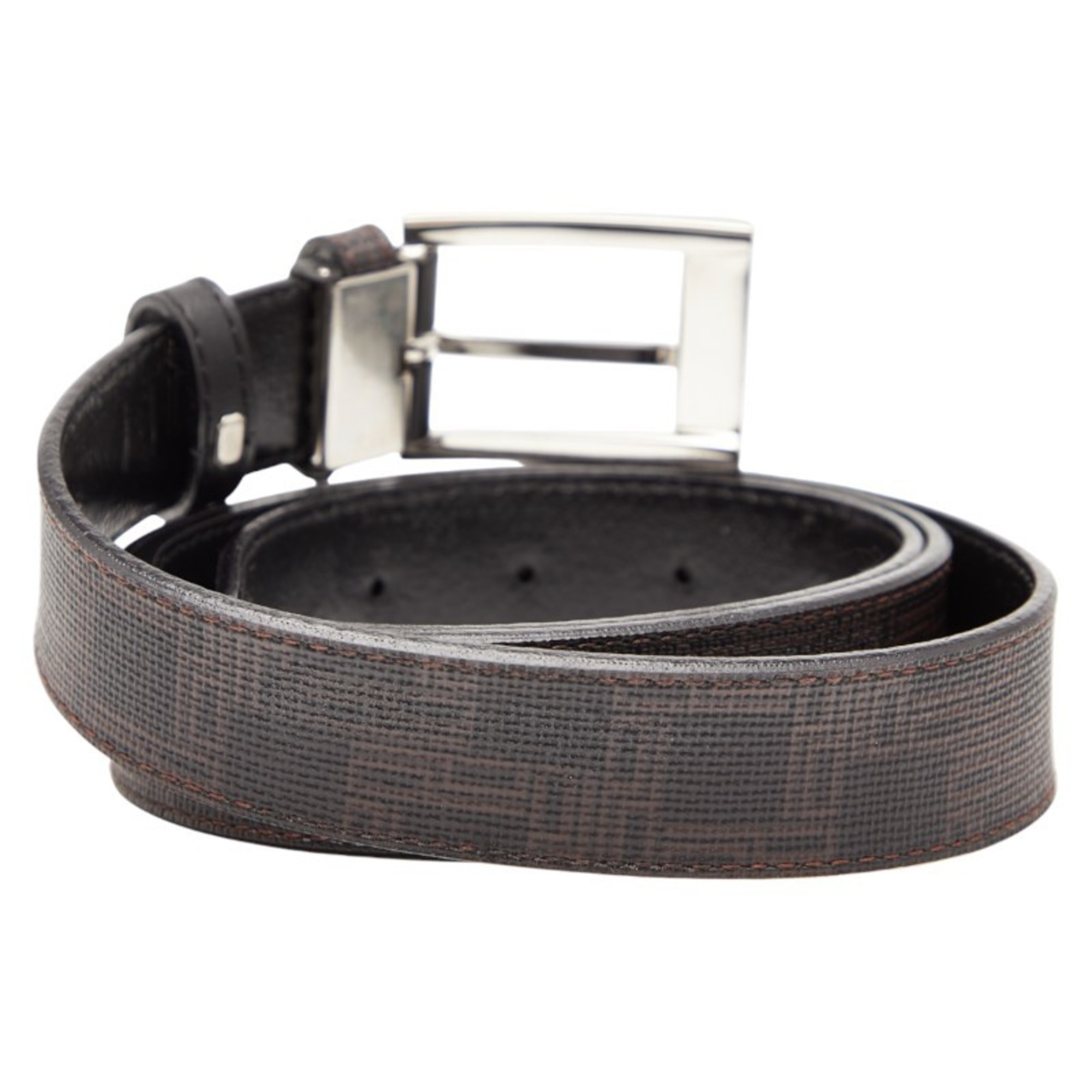 Dunhill Belt Size: 107 42 Black Brown Men's