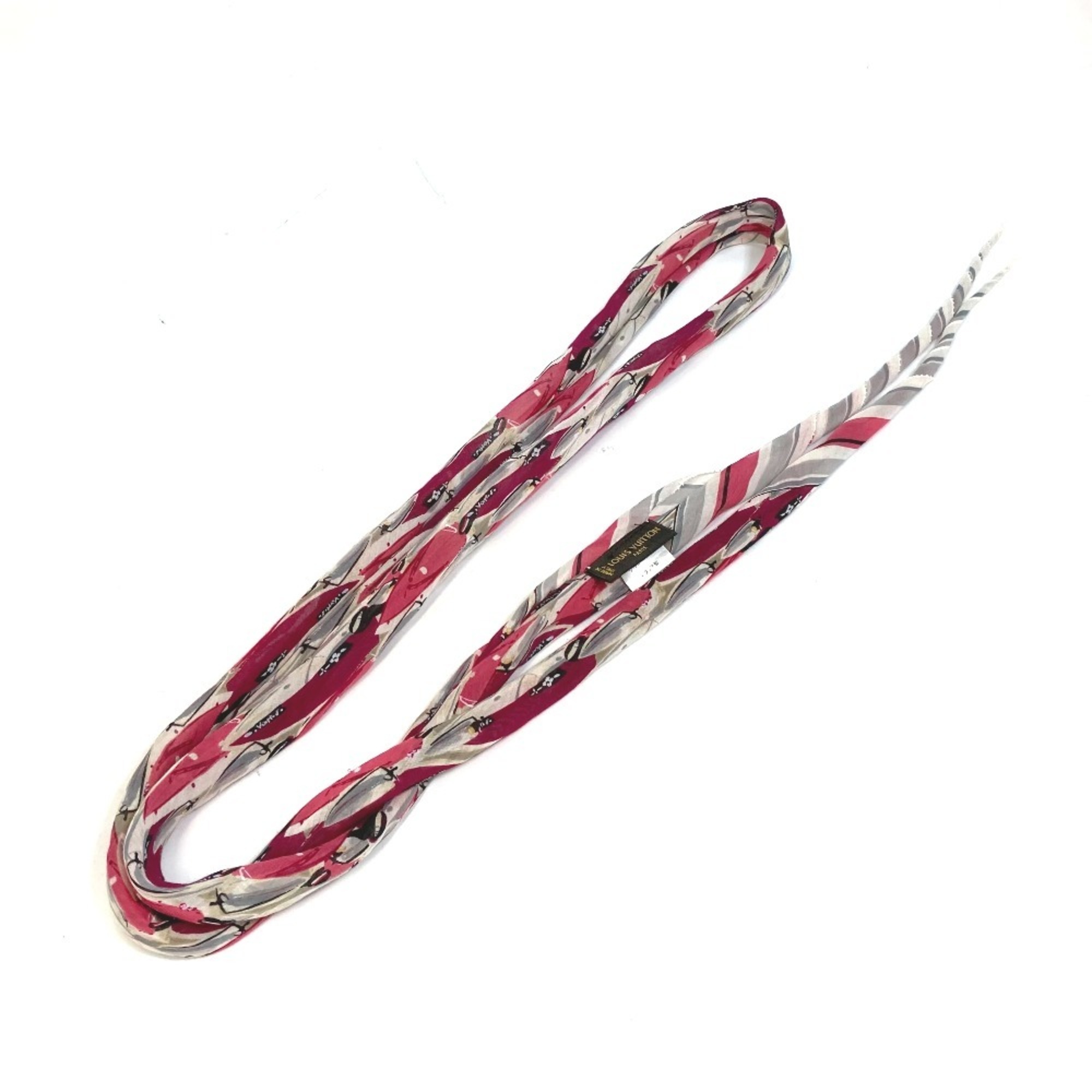 LOUIS VUITTON Louis Vuitton all-over print scarf, cotton and silk, women's, multicolor