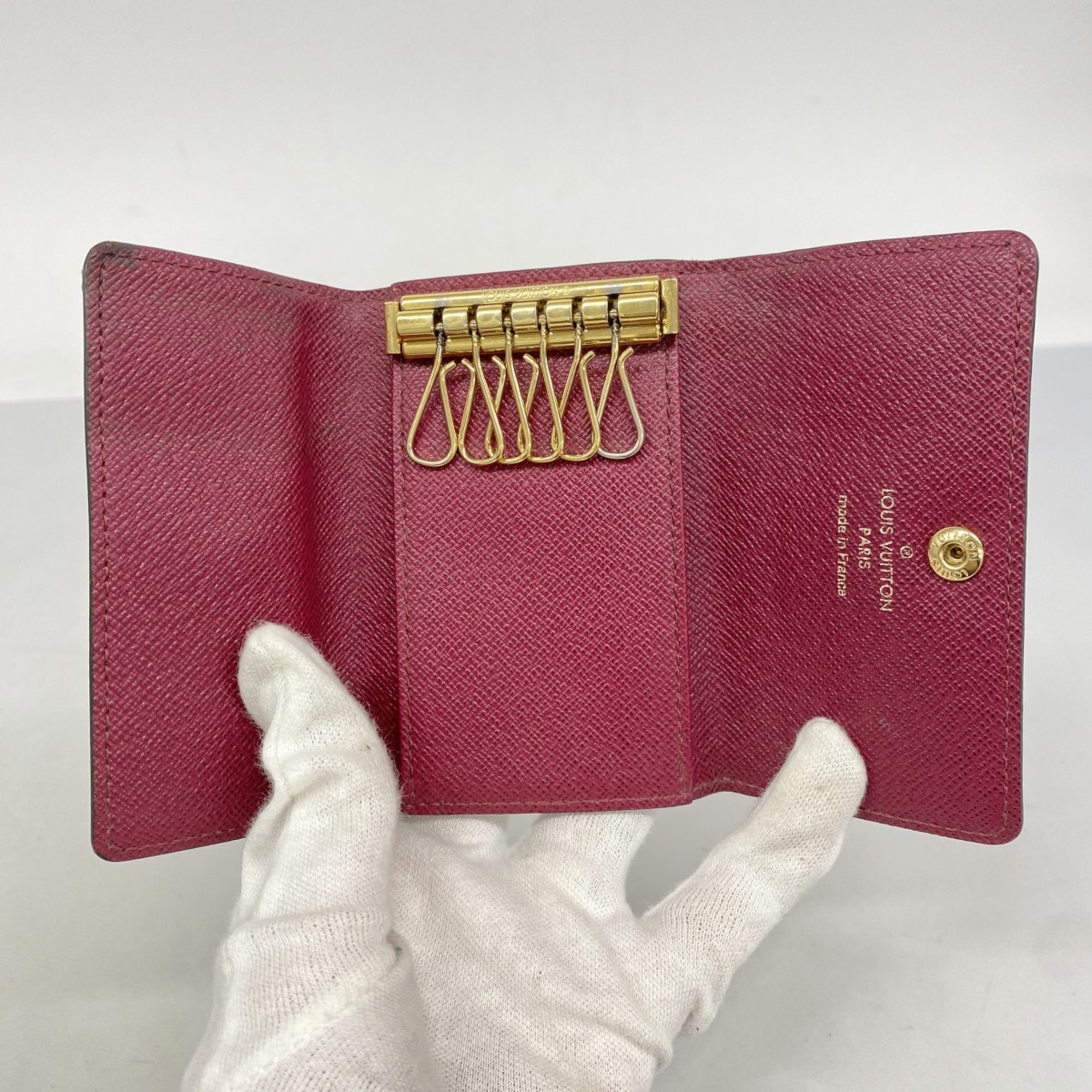 Louis Vuitton Monogram Multicle 6 Key Case M60701 Fuchsia for Women
