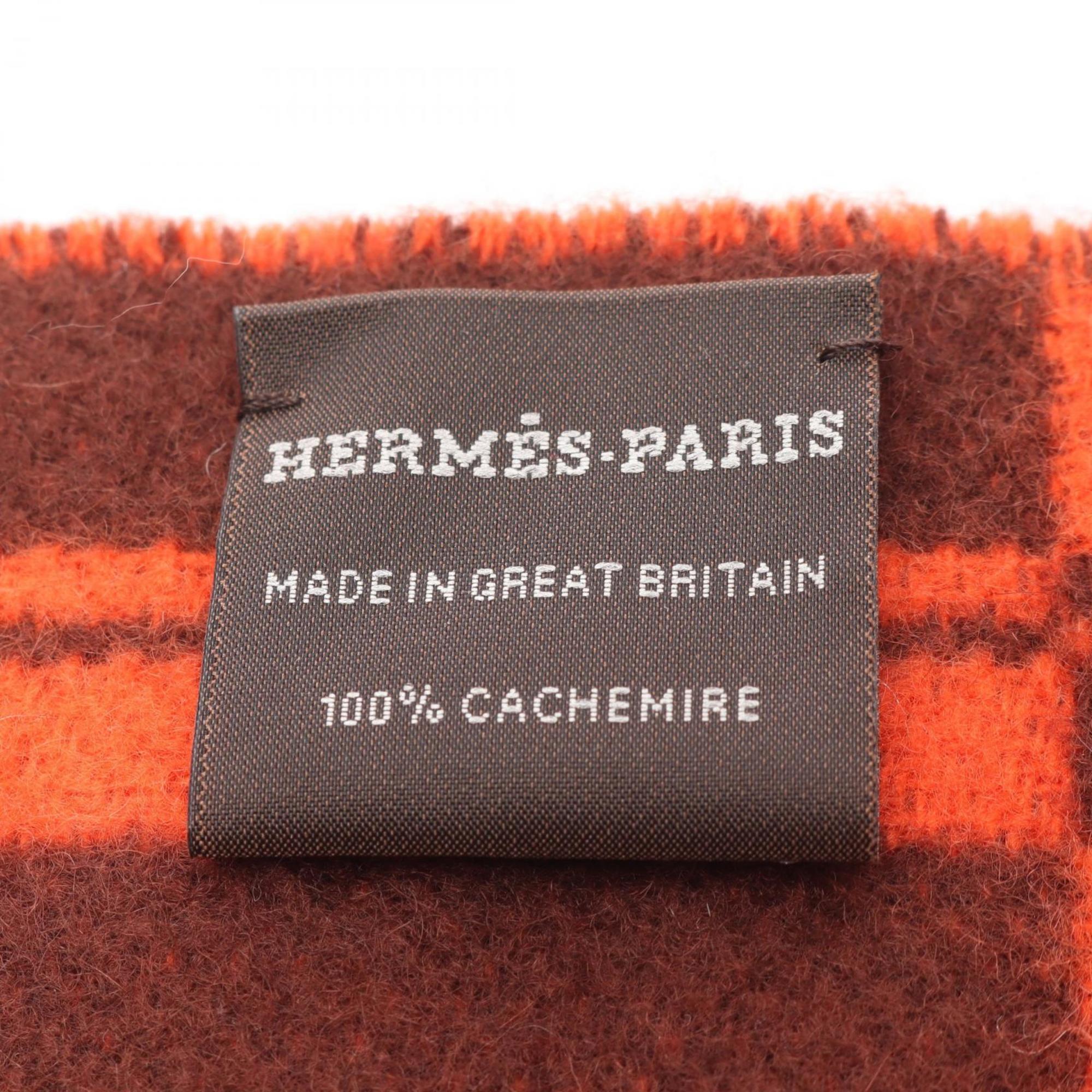 Hermes Hermès Bande de Repo Scarf, Cashmere, Women's, Bordeaux and Red