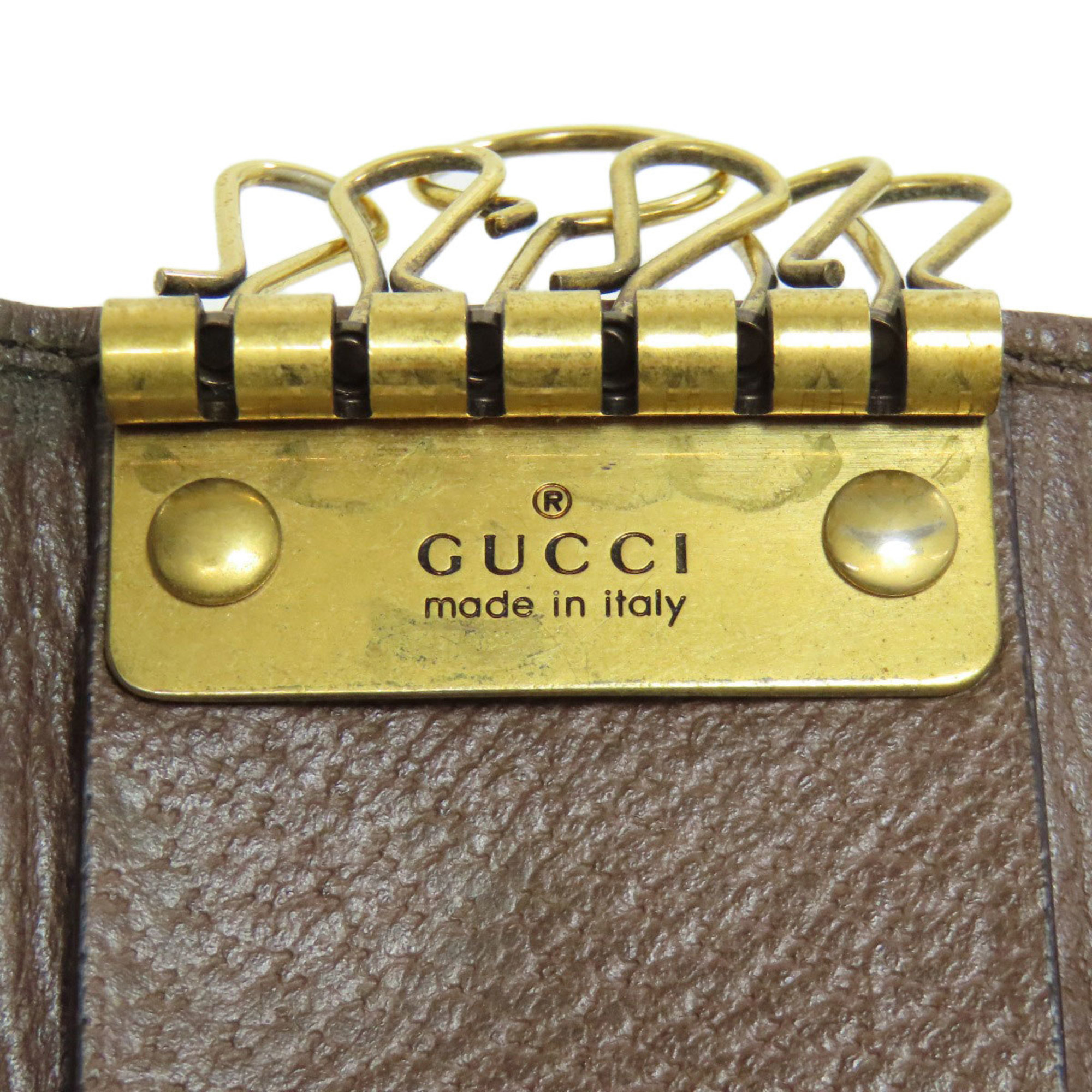 Gucci 603732 Offdia GG Double G Key Case Leather/PVC Women's GUCCI