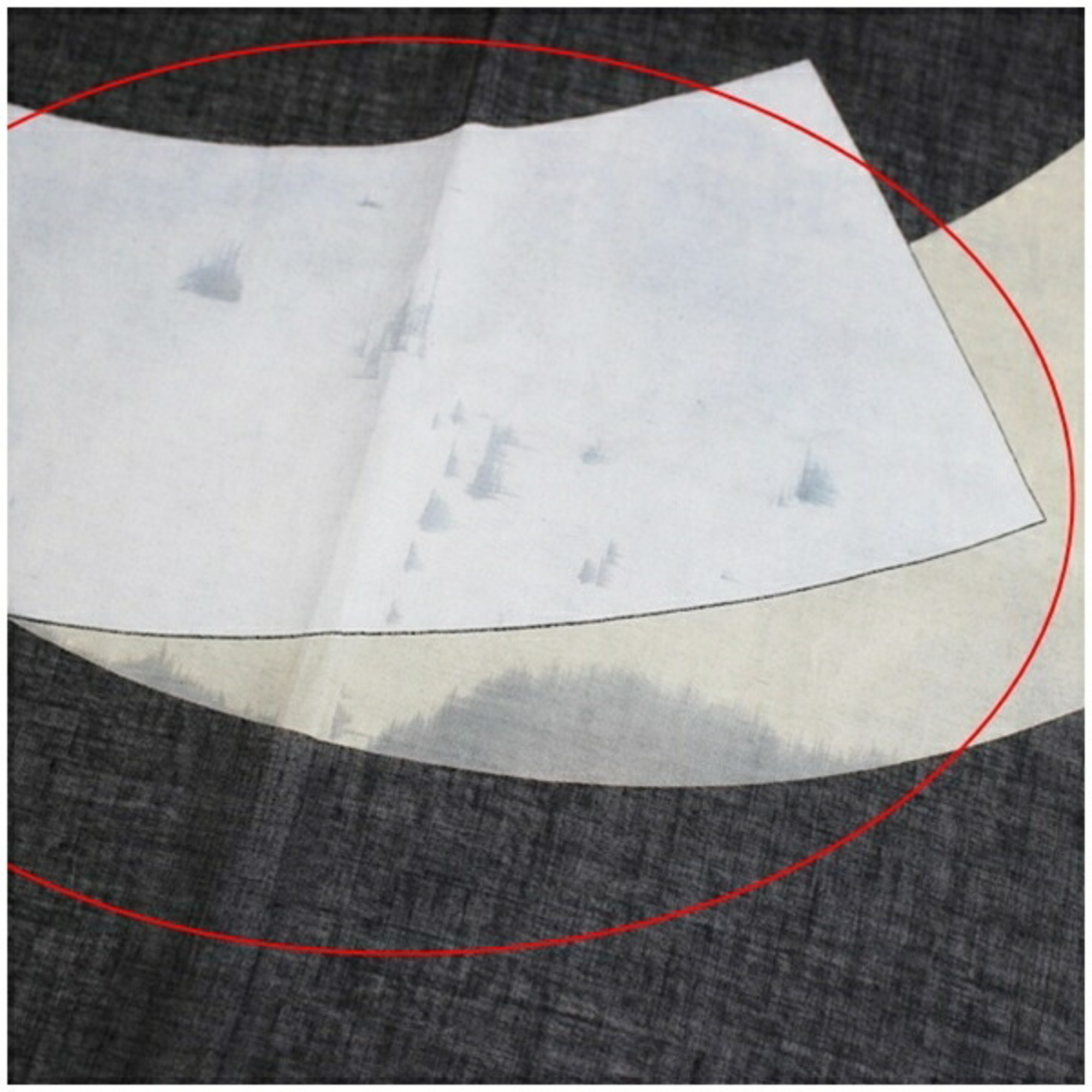 Chanel Cotton Large Scarf Rectangular Black x Gray Khaki CHANEL Women's