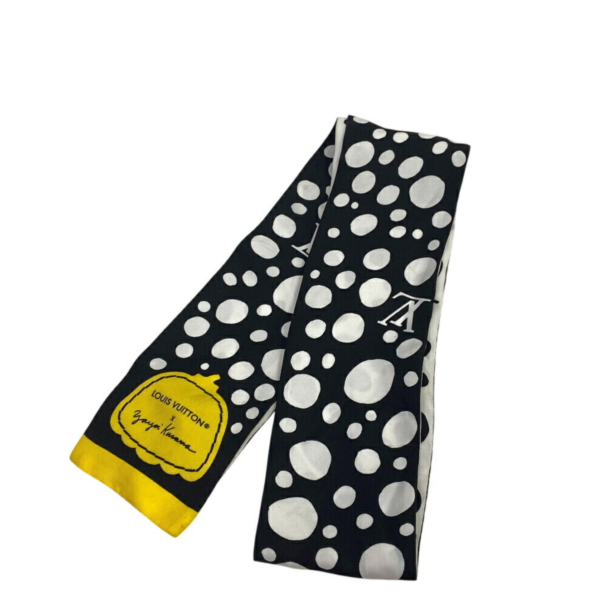 LOUIS VUITTON Louis Vuitton M78291 Bandeau Infinity Dot x Yayoi Kusama Scarf Bag Cover Ribbon High Black