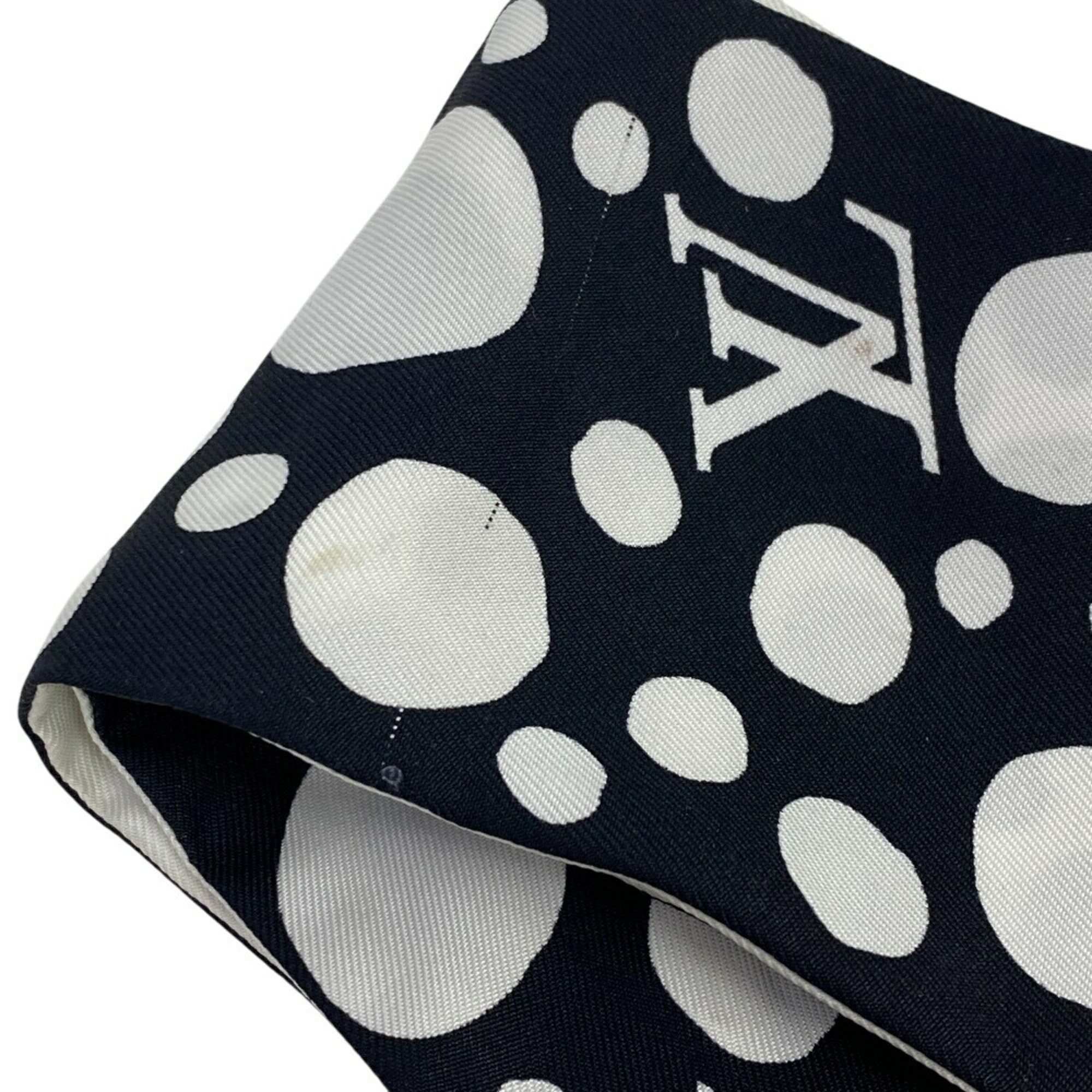 LOUIS VUITTON Louis Vuitton M78291 Bandeau Infinity Dot x Yayoi Kusama Scarf Bag Cover Ribbon High Black