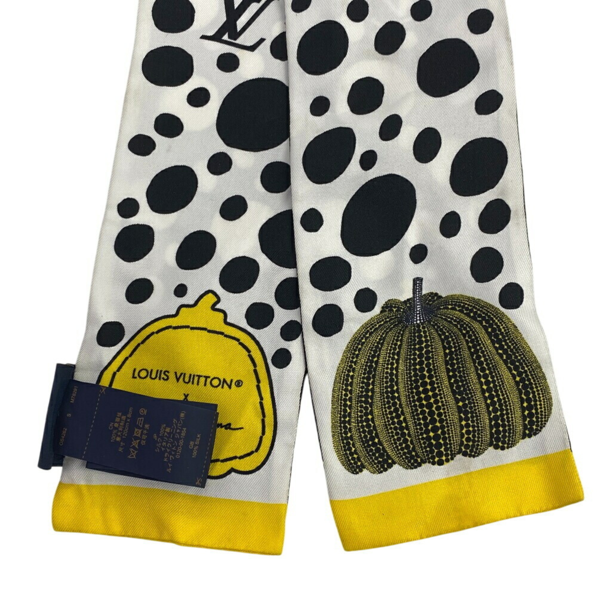 LOUIS VUITTON Louis Vuitton M78291 Bandeau Infinity Dot x Yayoi Kusama Scarf Bag Cover Ribbon High Black