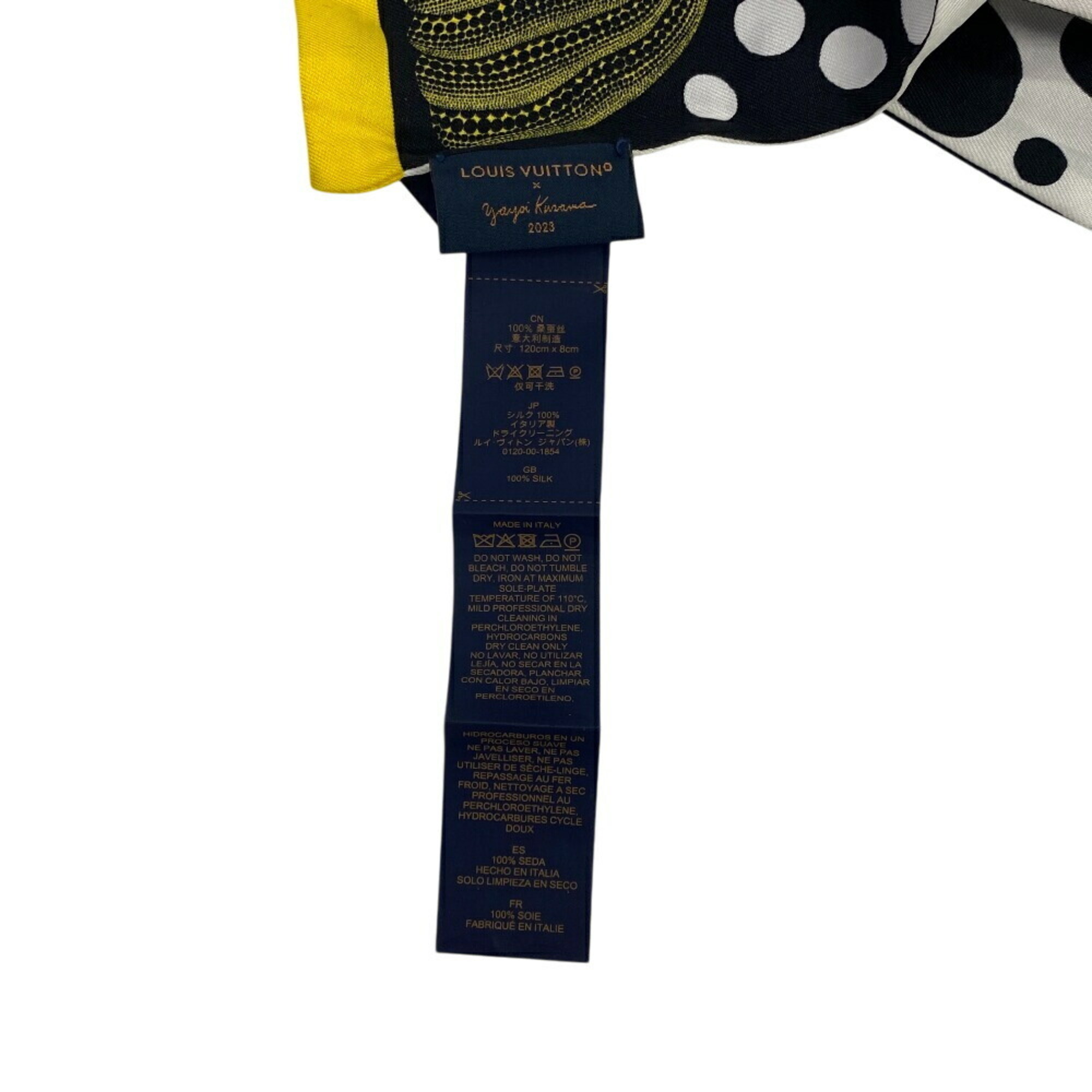 LOUIS VUITTON Louis Vuitton M78291 Bandeau Infinity Dot x Yayoi Kusama Scarf Bag Cover Ribbon High Black