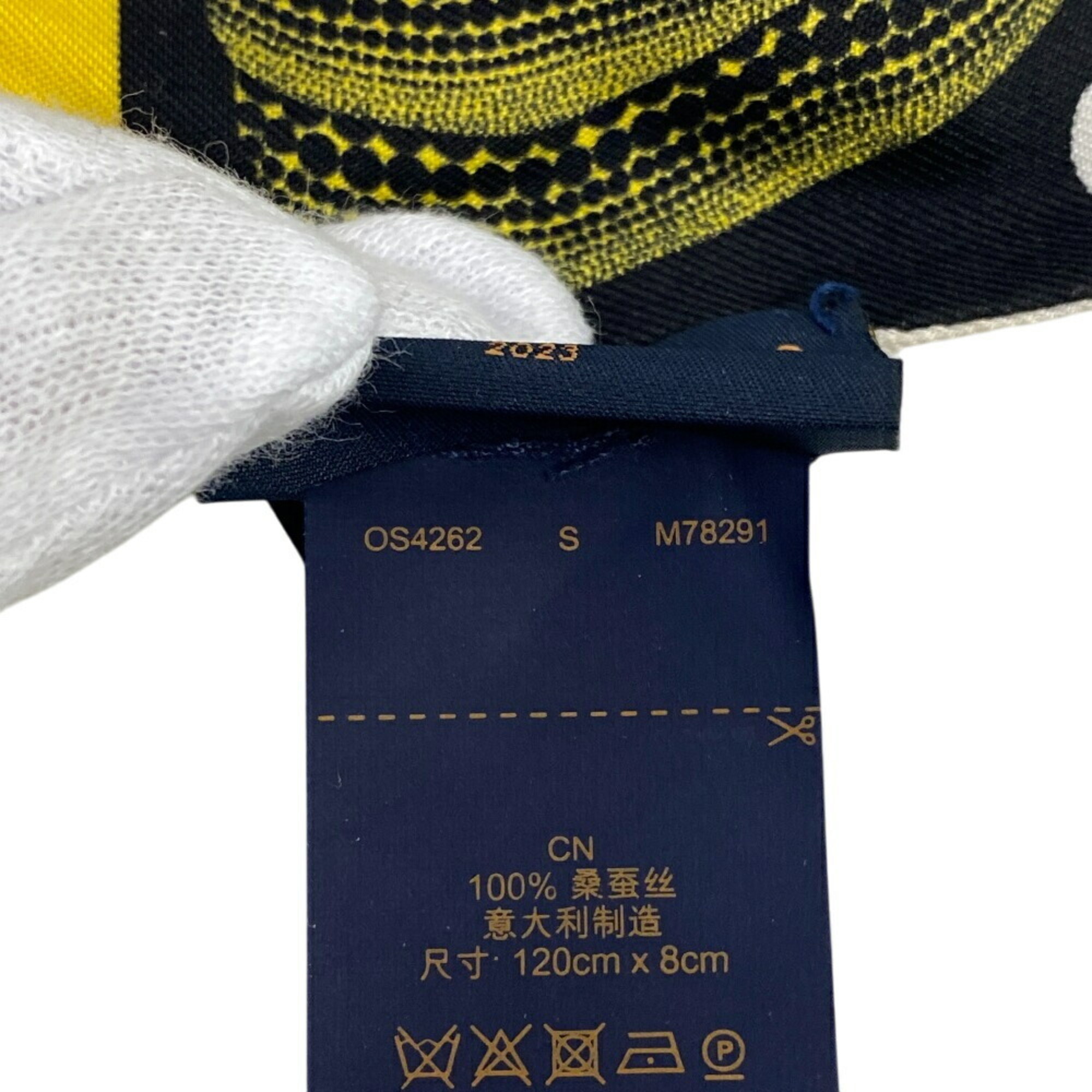 LOUIS VUITTON Louis Vuitton M78291 Bandeau Infinity Dot x Yayoi Kusama Scarf Bag Cover Ribbon High Black