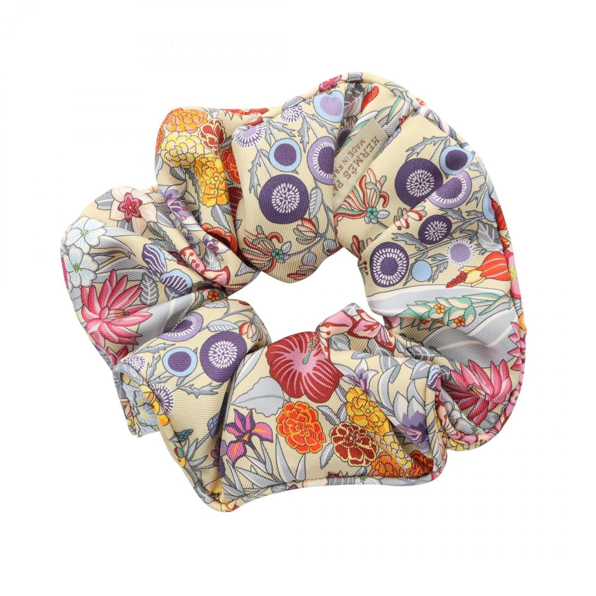 Hermes Harper Avalon Stitch Silk Women's Beige Multicolor