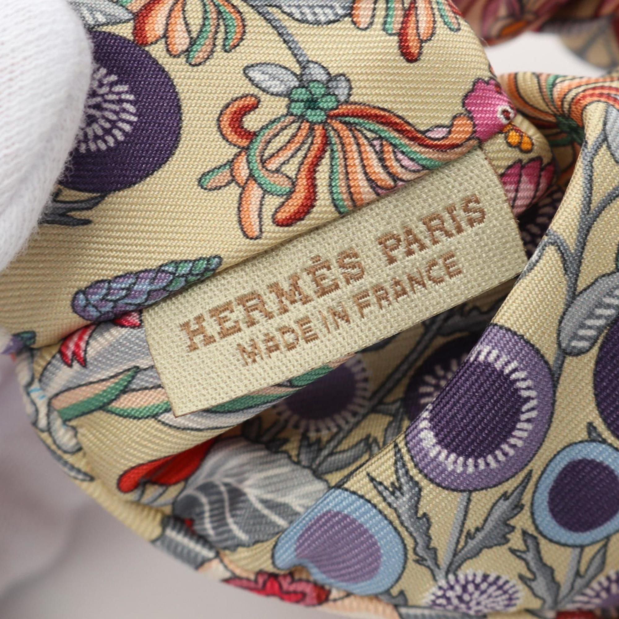 Hermes Harper Avalon Stitch Silk Women's Beige Multicolor