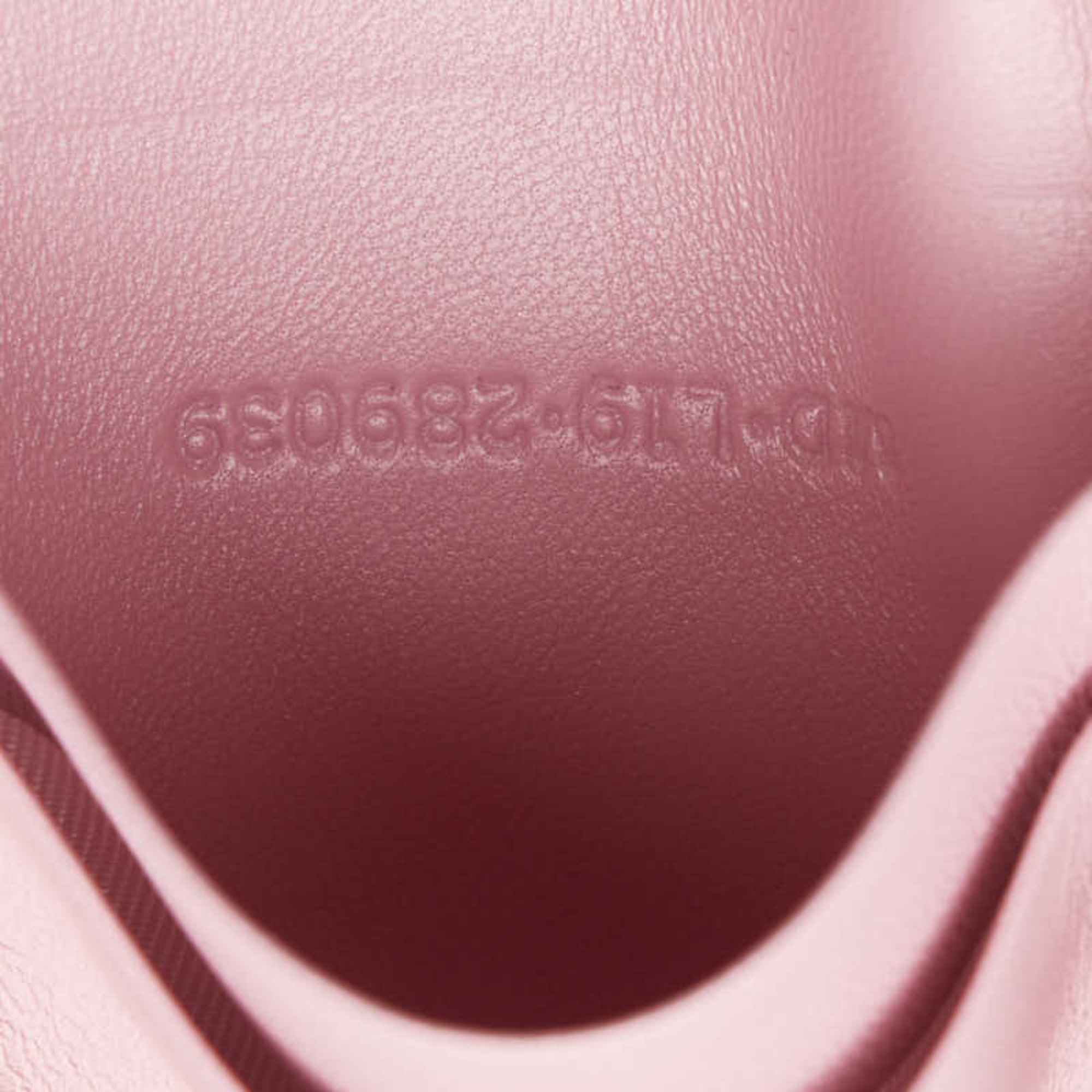 BVLGARI Card Case, Pink Leather, Women's