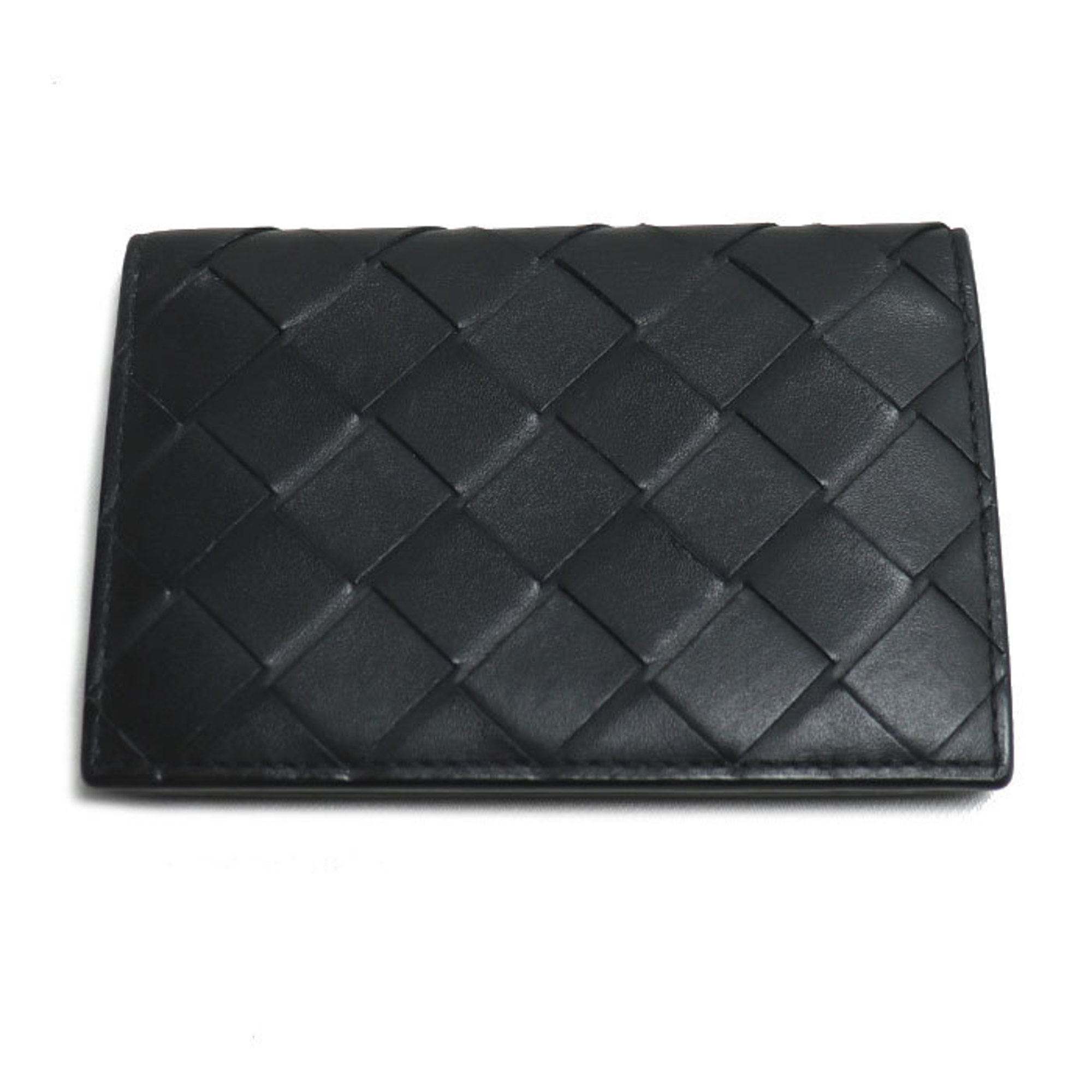 BOTTEGA VENETA Intrecciato Card Case, Black, 749417VCPQ 61027, Men's
