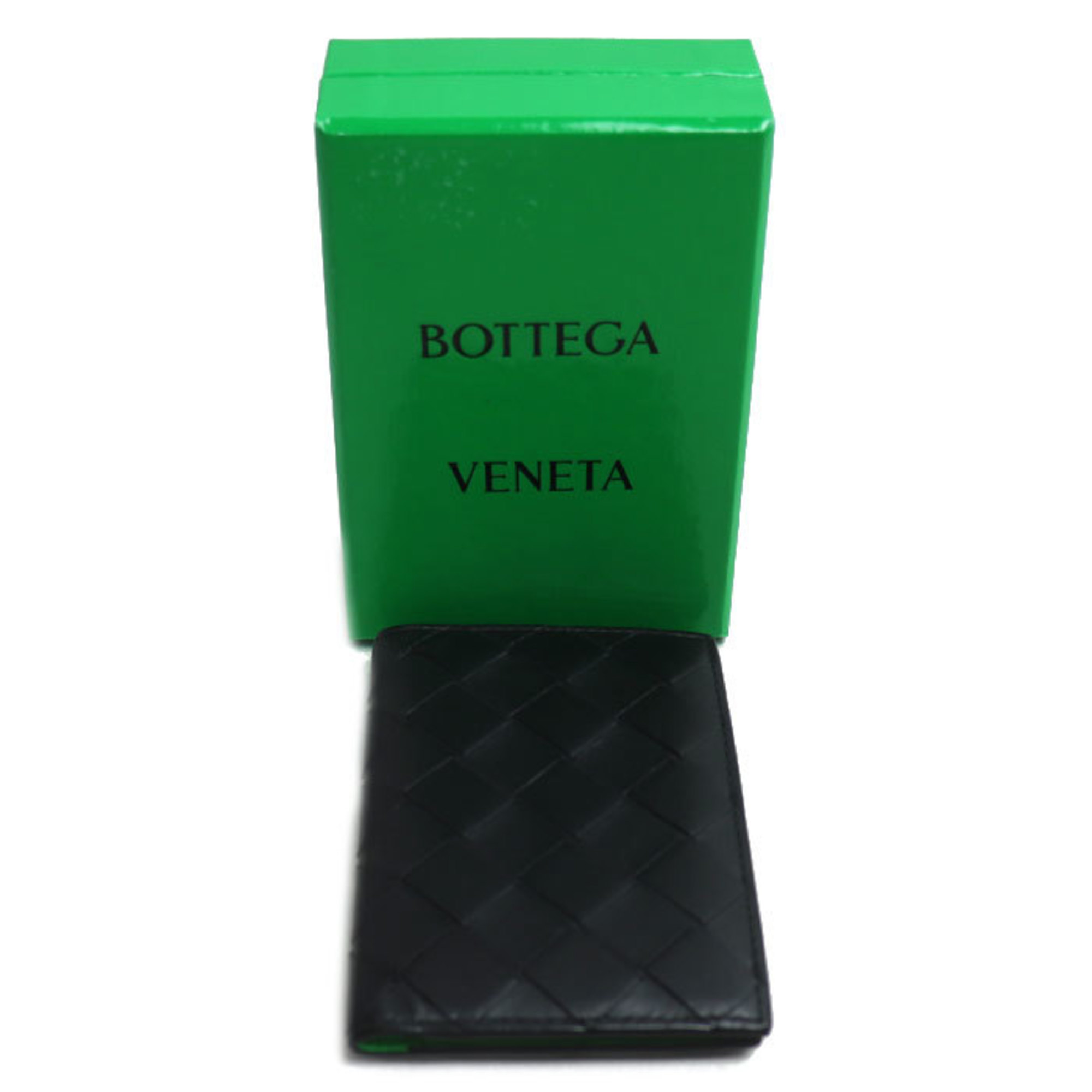 BOTTEGA VENETA Intrecciato Card Case, Black, 749417VCPQ 61027, Men's