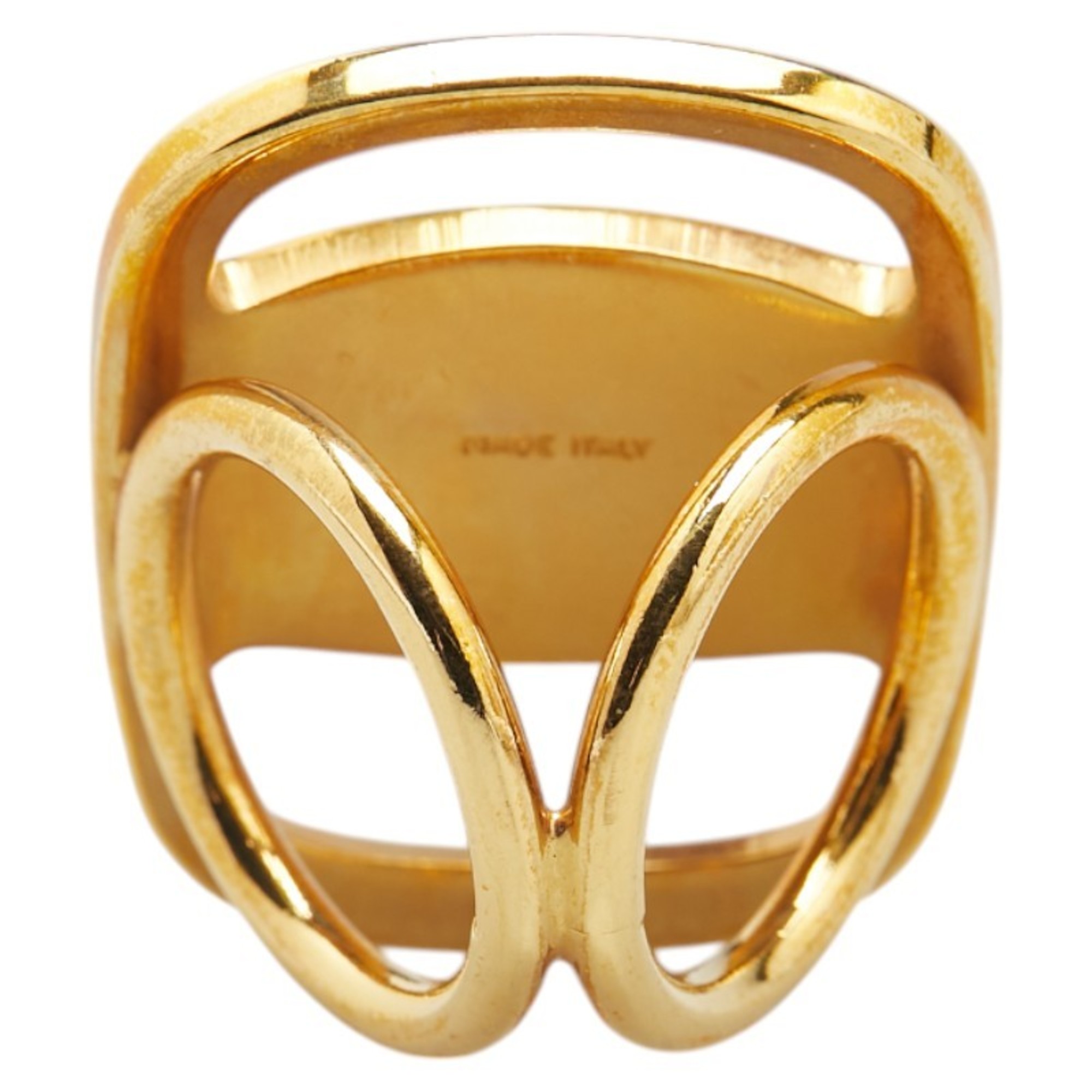Salvatore Ferragamo Vara Scarf Ring, Gold Plated, Women's