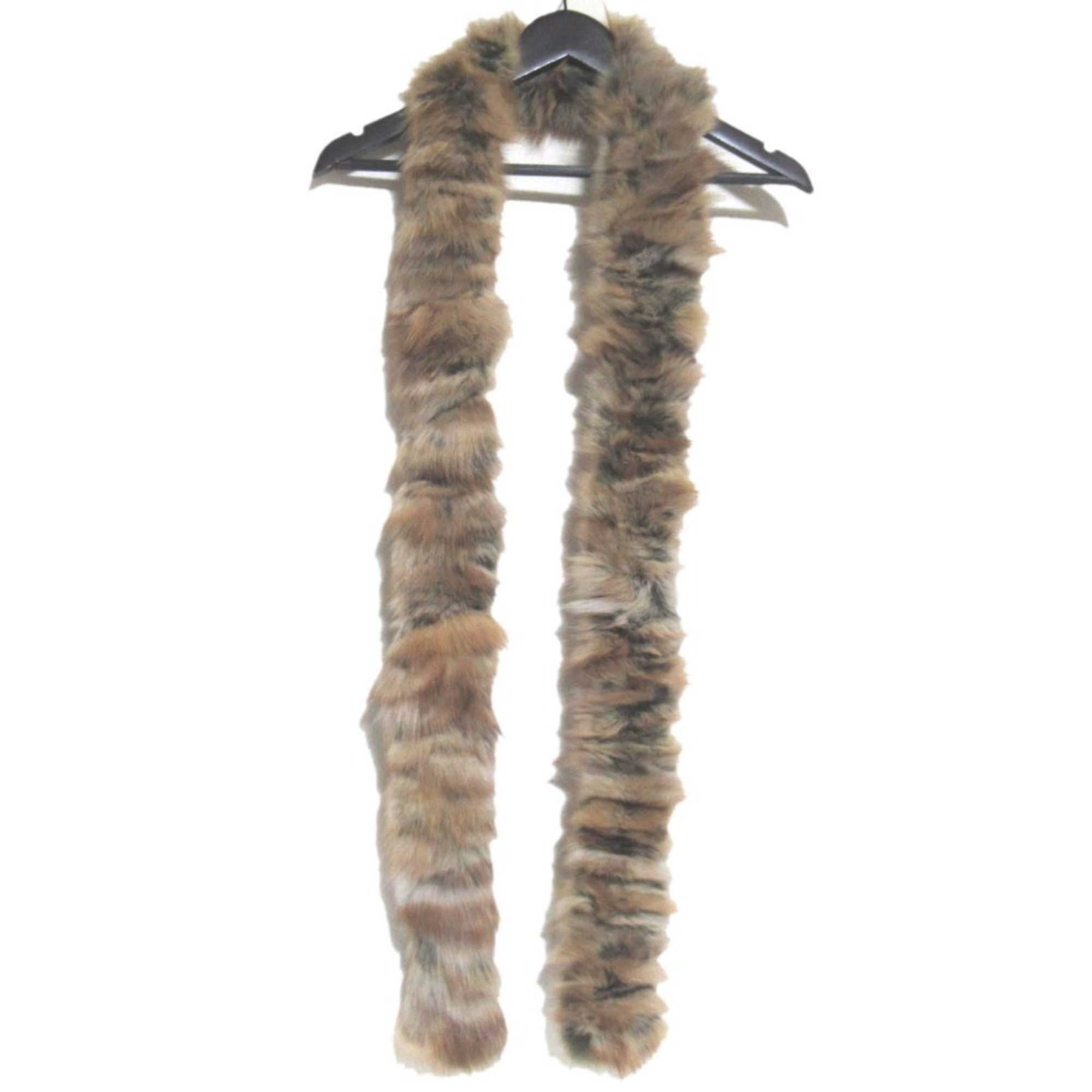 FENDI Real Fur Scarf Brown Women's