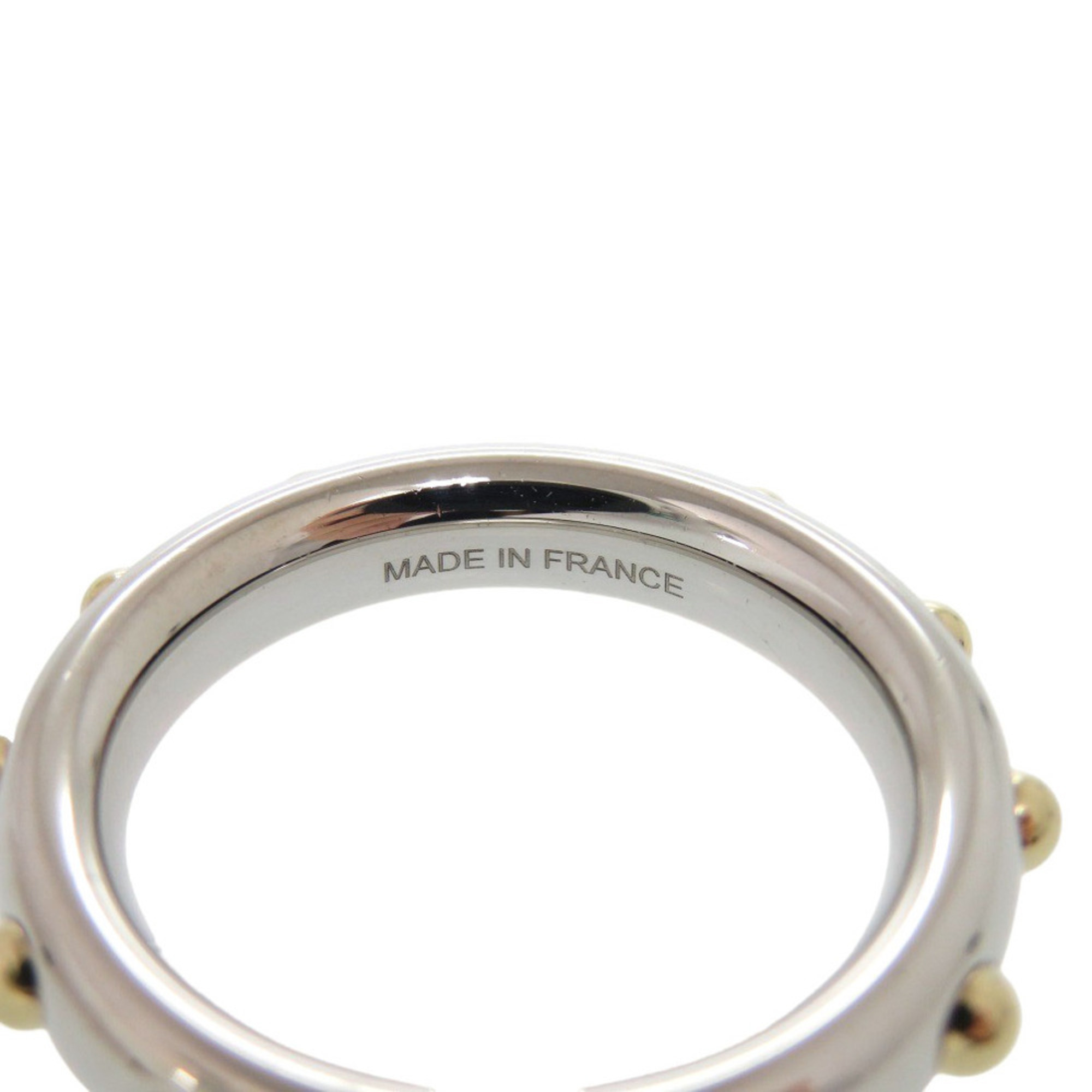 Hermes Mini Dog Scarf Ring Metal Silver and Gold 0190 HERMES