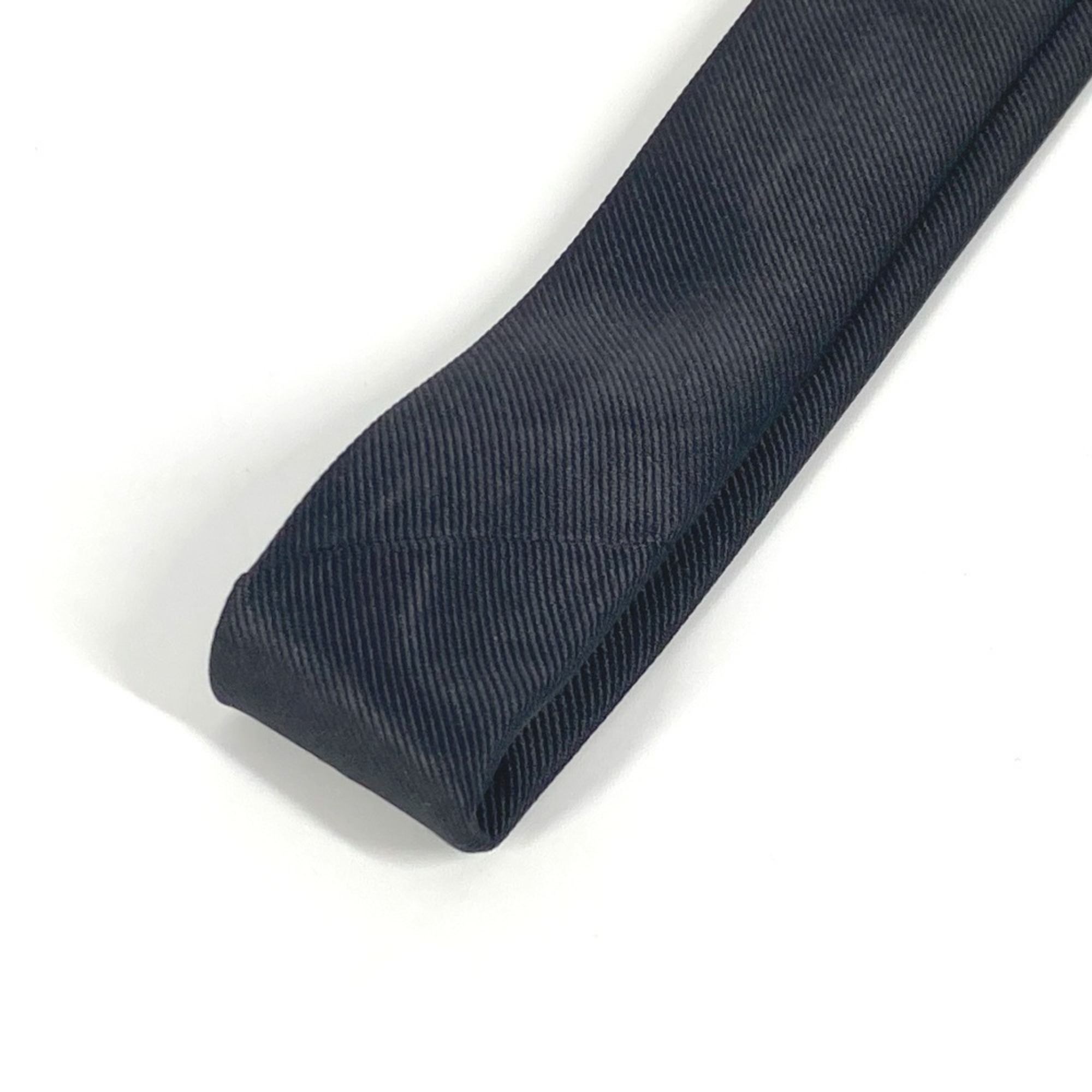 GUCCI Tiger Embroidery Animal Accessory Silk Necktie Men's Black Like New