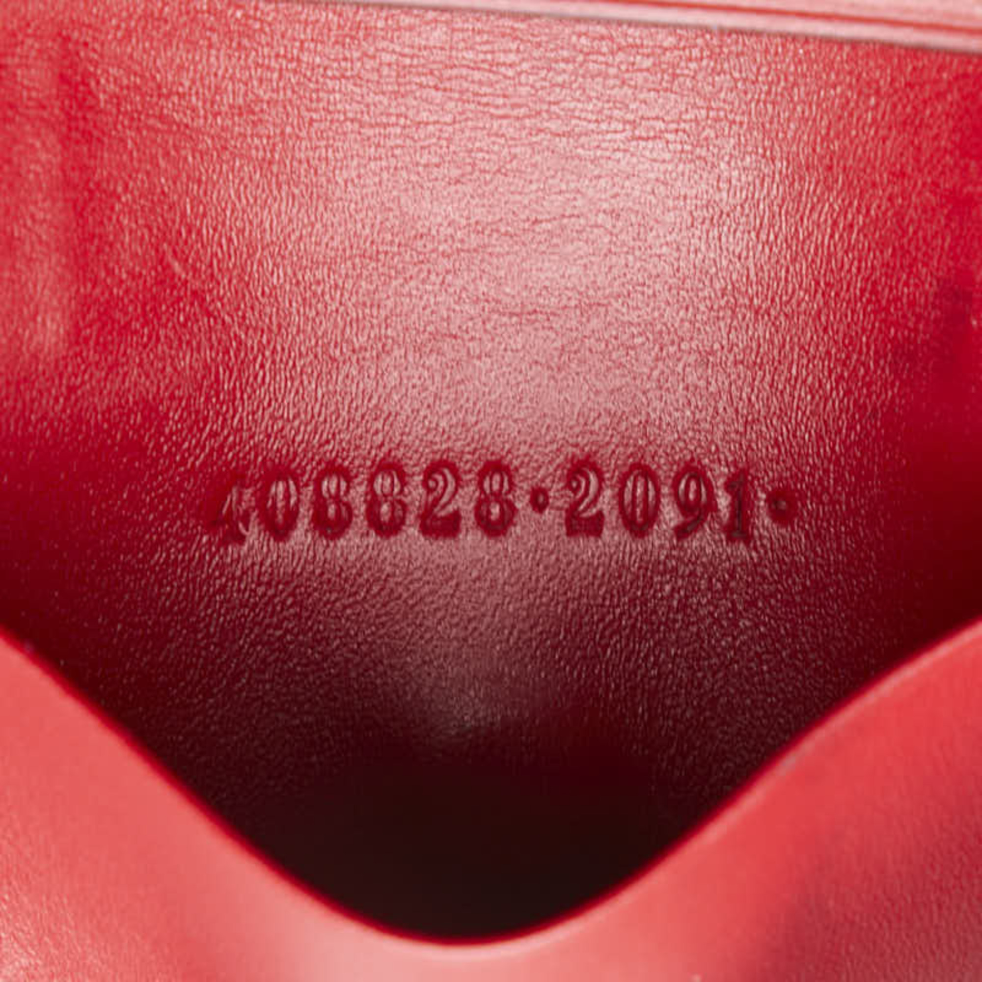 Gucci Guccissima Sherry Line 6-Ring Key Case 408828 Red Navy Leather Women's GUCCI