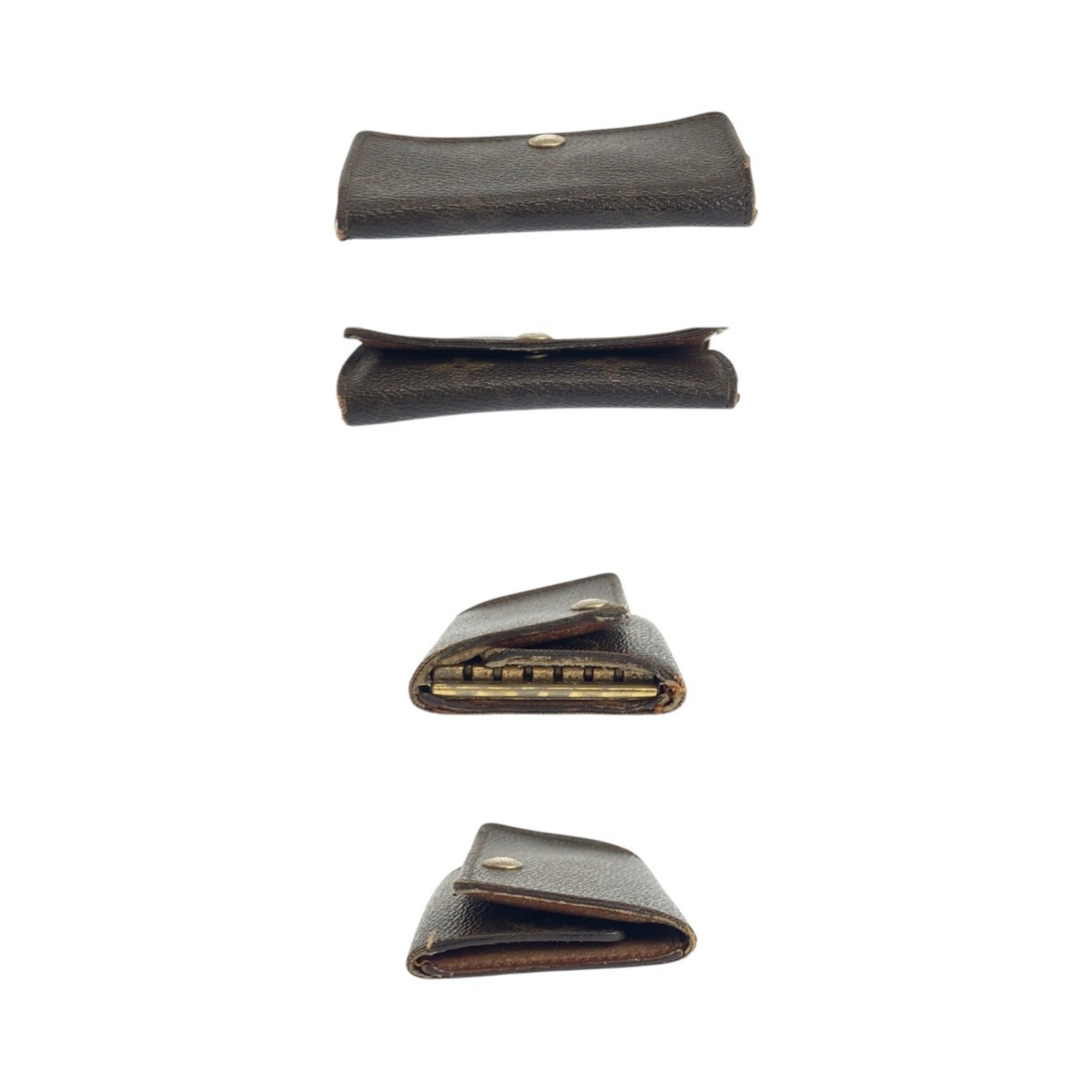 LOUIS VUITTON Louis Vuitton Monogram Multicle 6 Key Case, Brown with Gold Hardware, M62630, 6-Ring Ring, Unisex, Women's