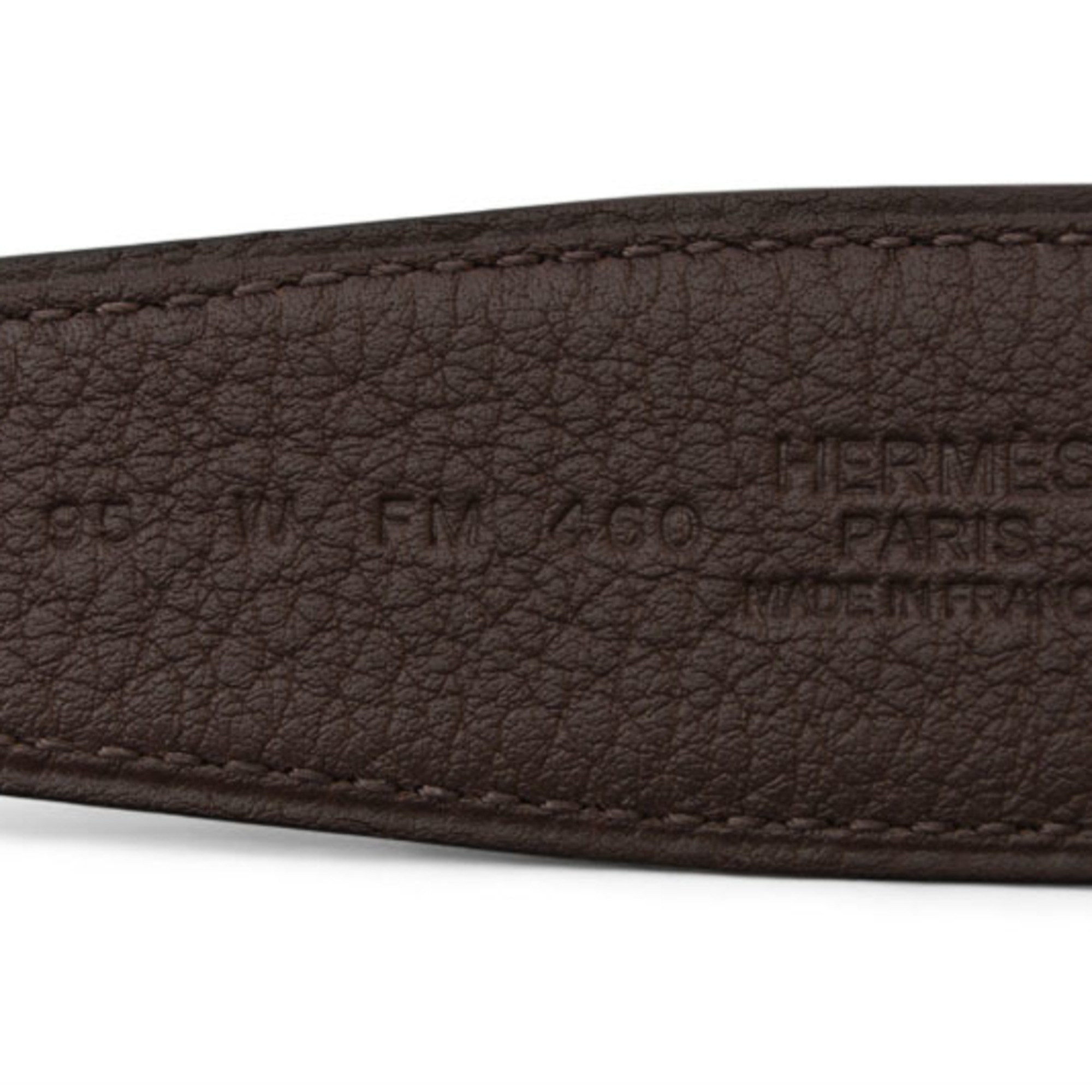 Hermes Belt Reversible HERMES Constance Size 95 H Buckle Box Calf Togo Black Chocolate Unused