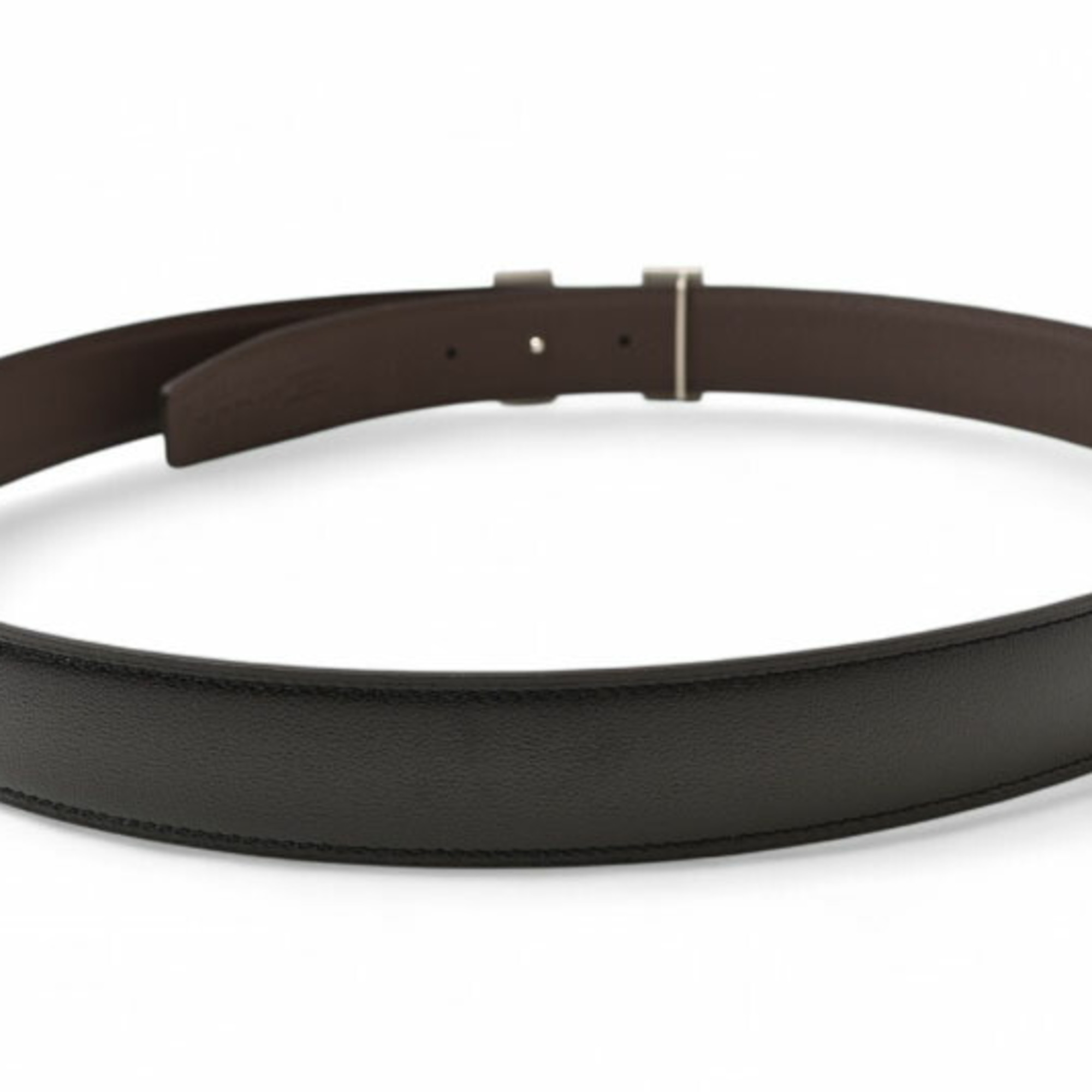 Hermes Belt Reversible HERMES Constance Size 95 H Buckle Box Calf Togo Black Chocolate Unused