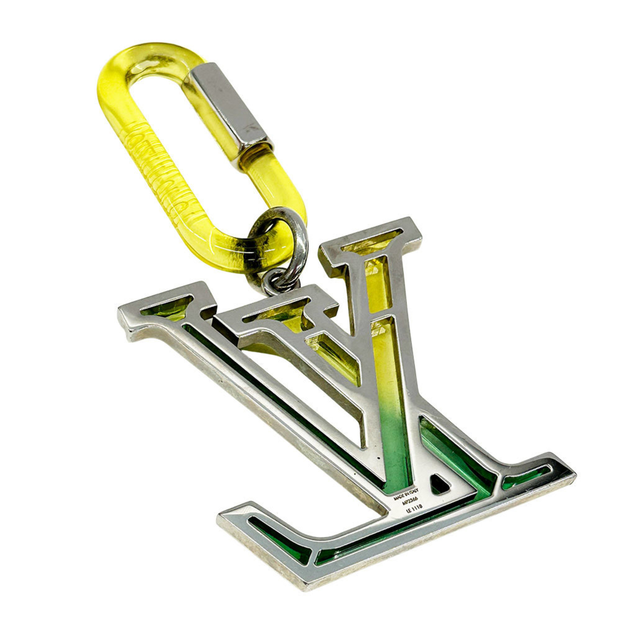 Louis Vuitton LOUIS VUITTON Keychain Women's Men's Brand Bijoux Sac LV Prism Yellow Green MP2366 Bag Charm Gradient